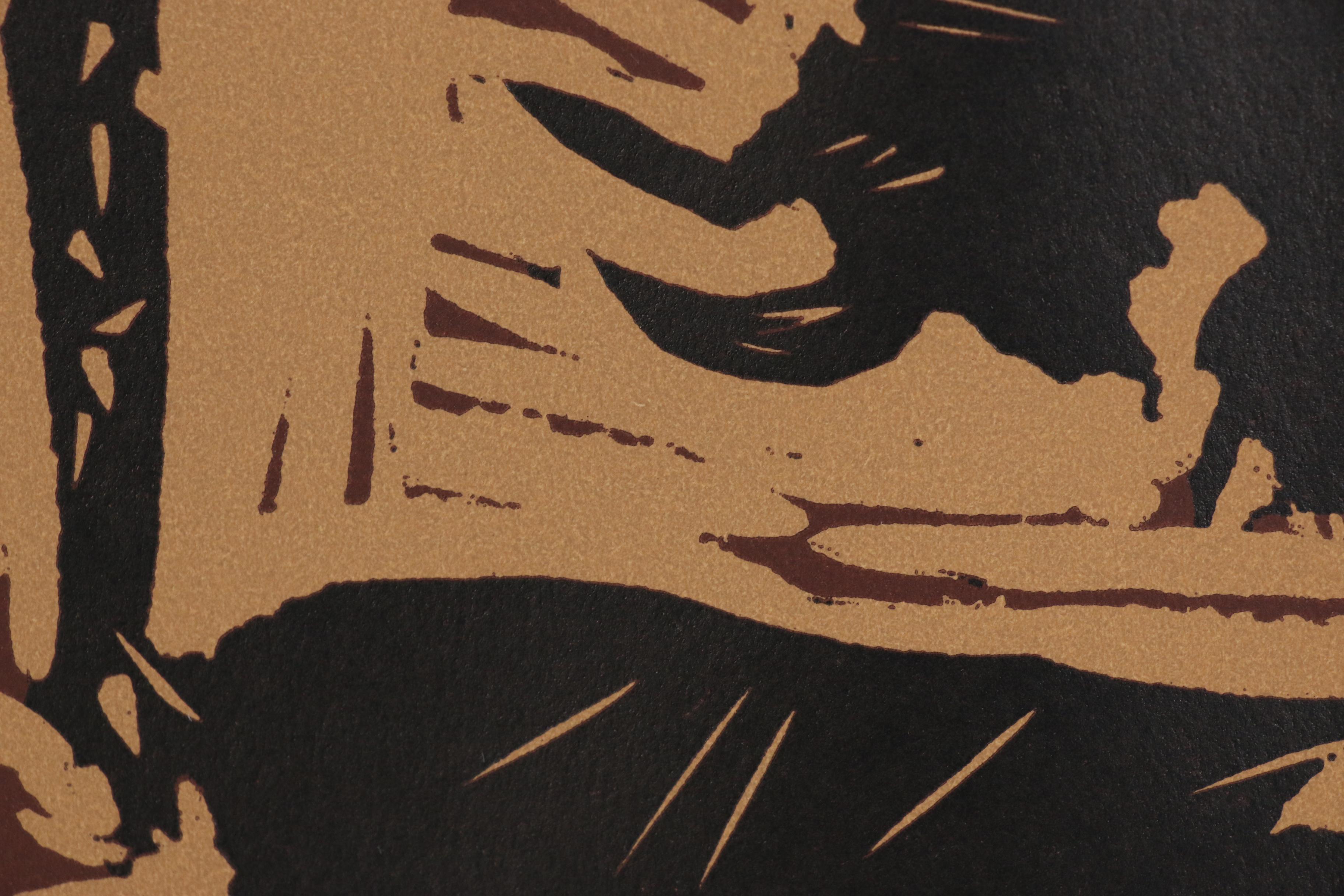 Pablo Picasso Linoleum Cut "The Banderillas", 1962