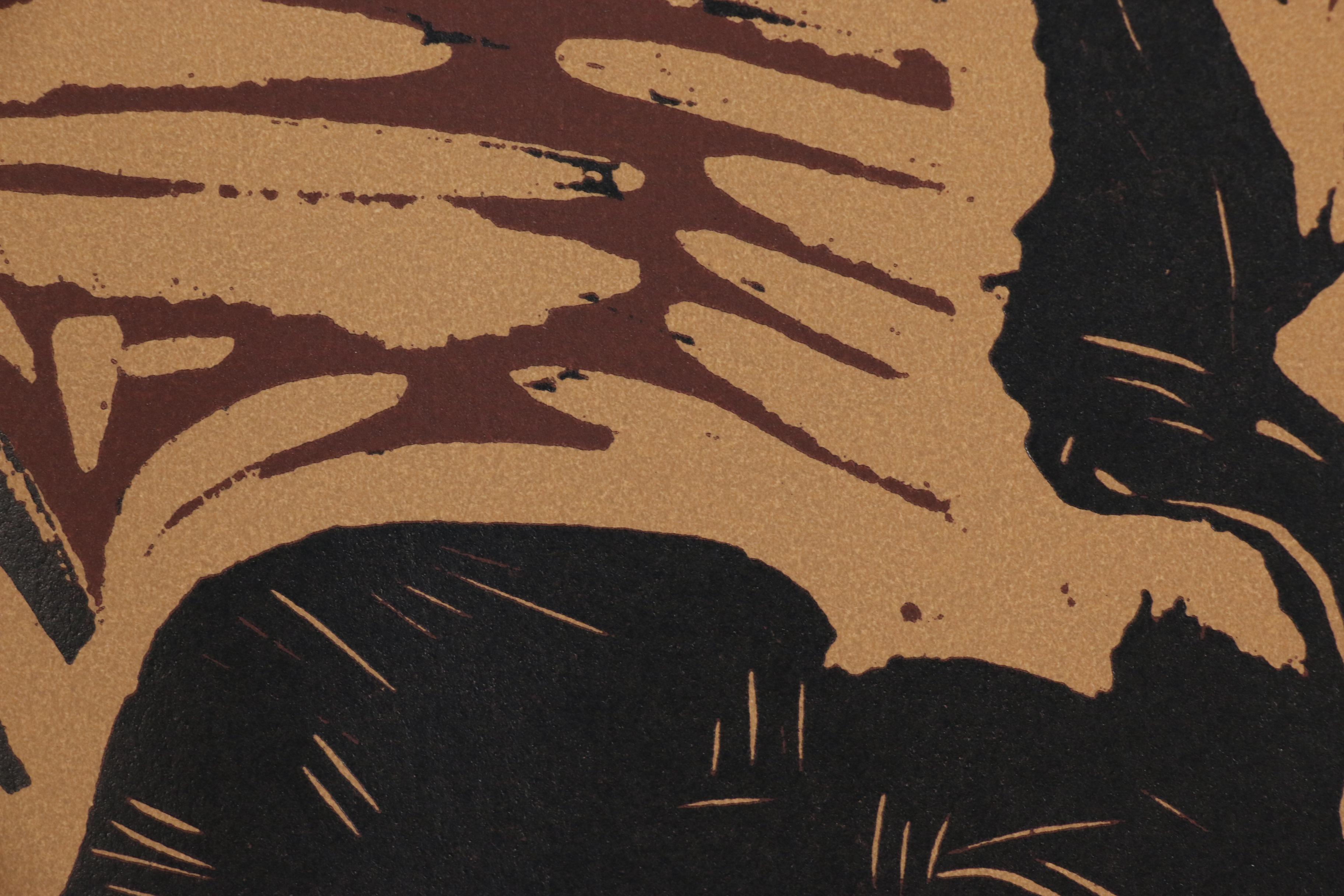 Pablo Picasso Linoleum Cut "The Banderillas", 1962