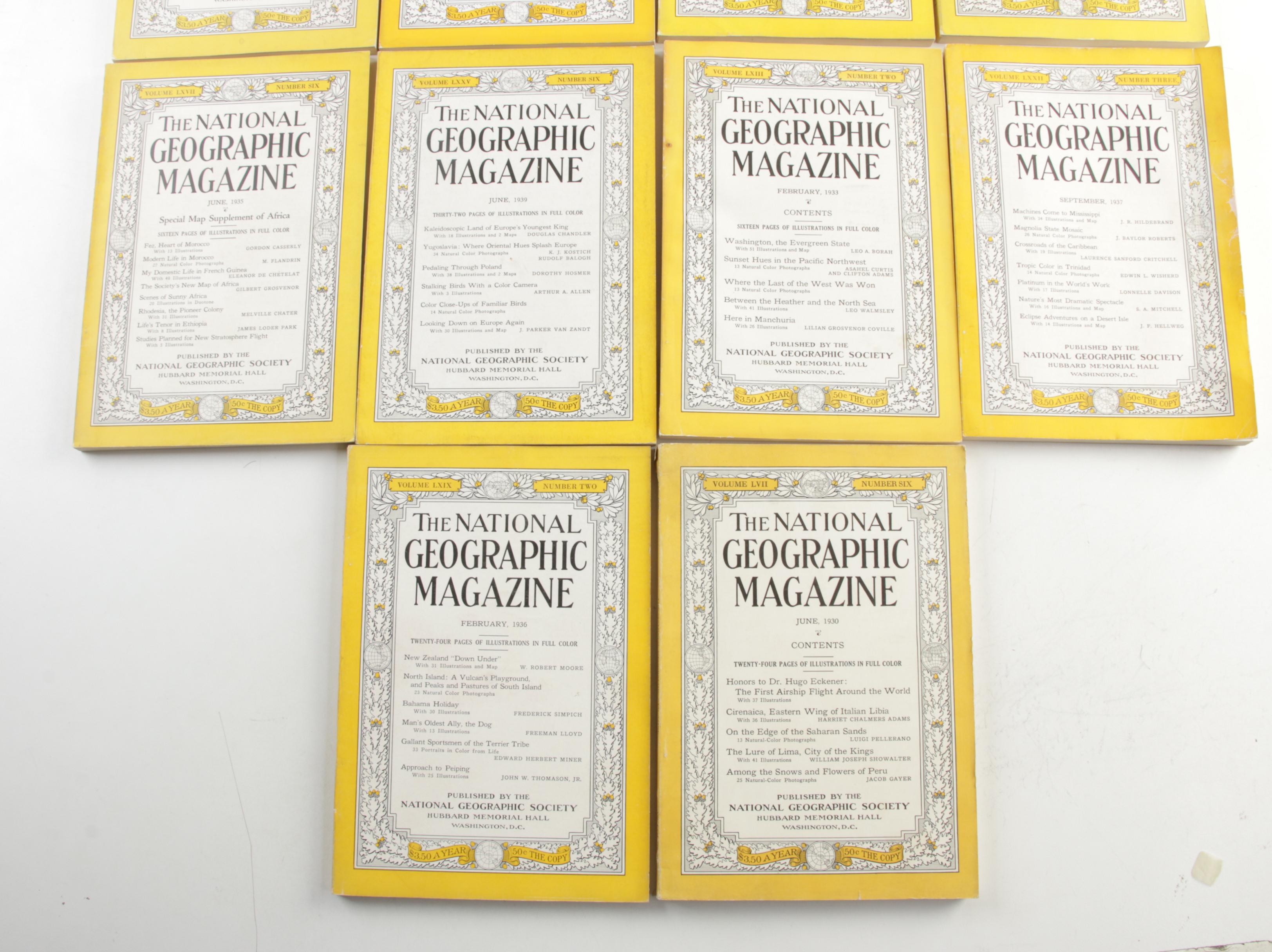 Fourteen Vintage National Geographic Magazines From the 1930s and 1940s