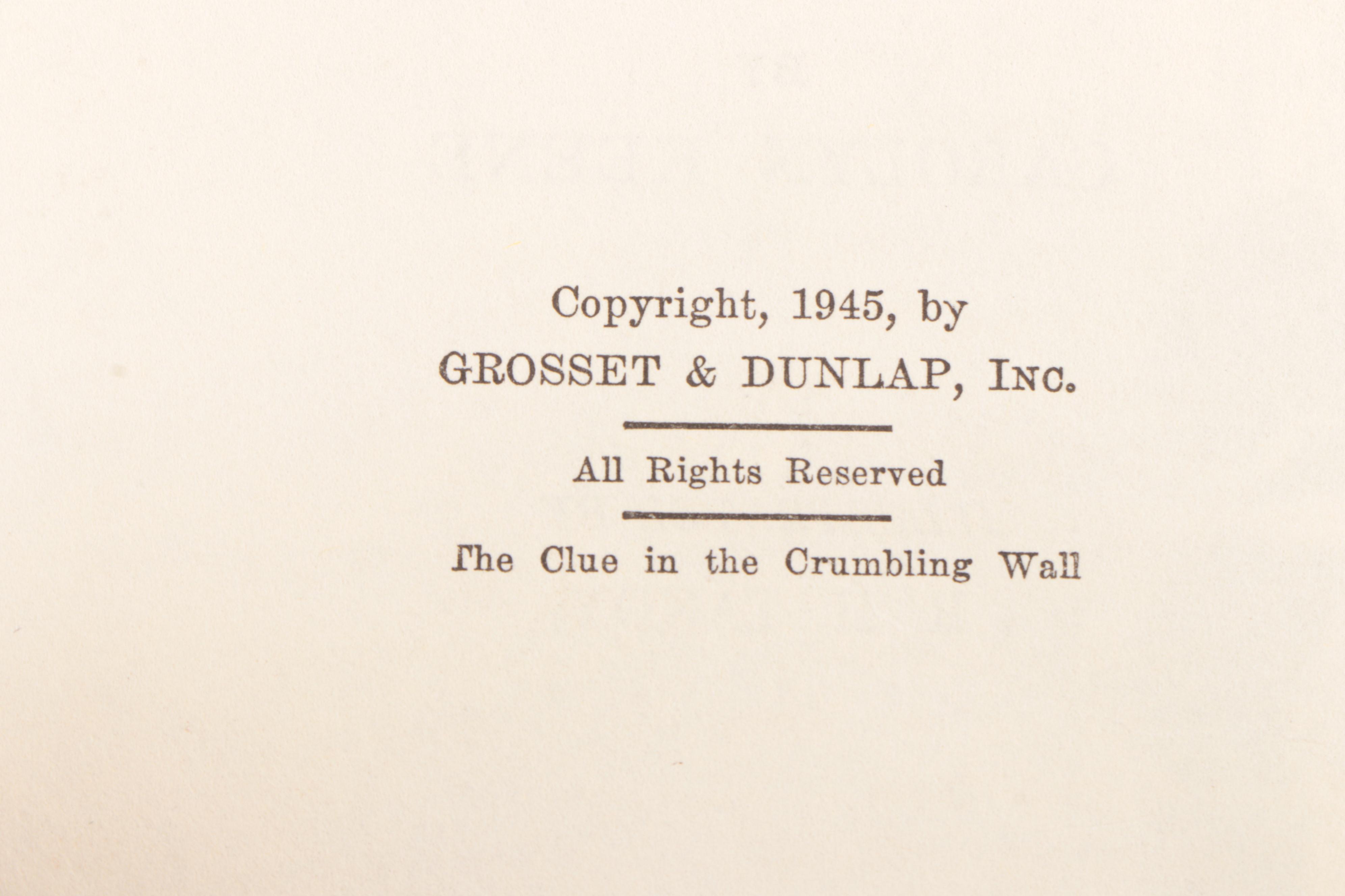 "Nancy Drew" Mystery Book Series by Carolyn Keene, Mid-20th Century