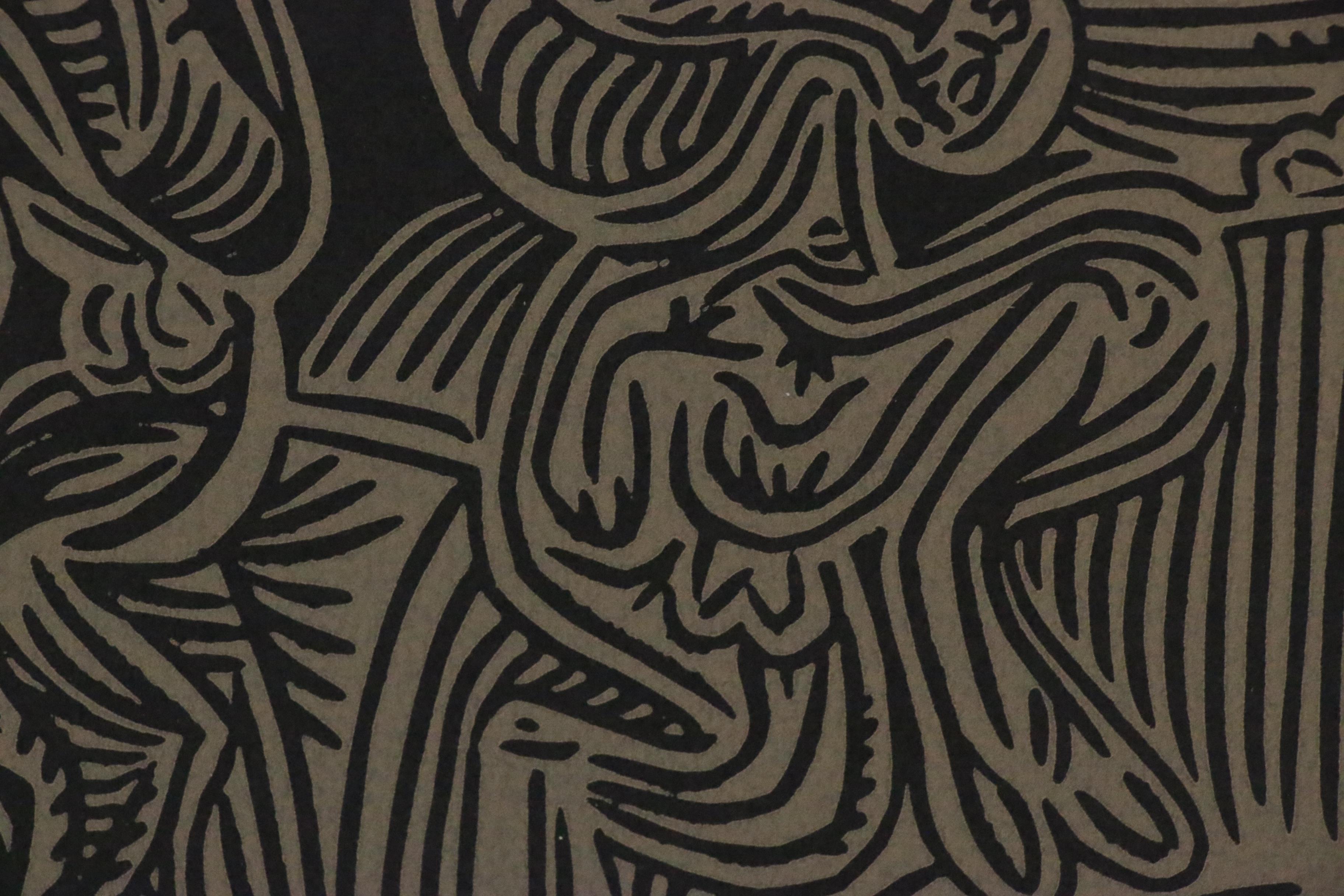 Pablo Picasso Linoleum Cut "Dancing Satyrs and Flute Player", 1962