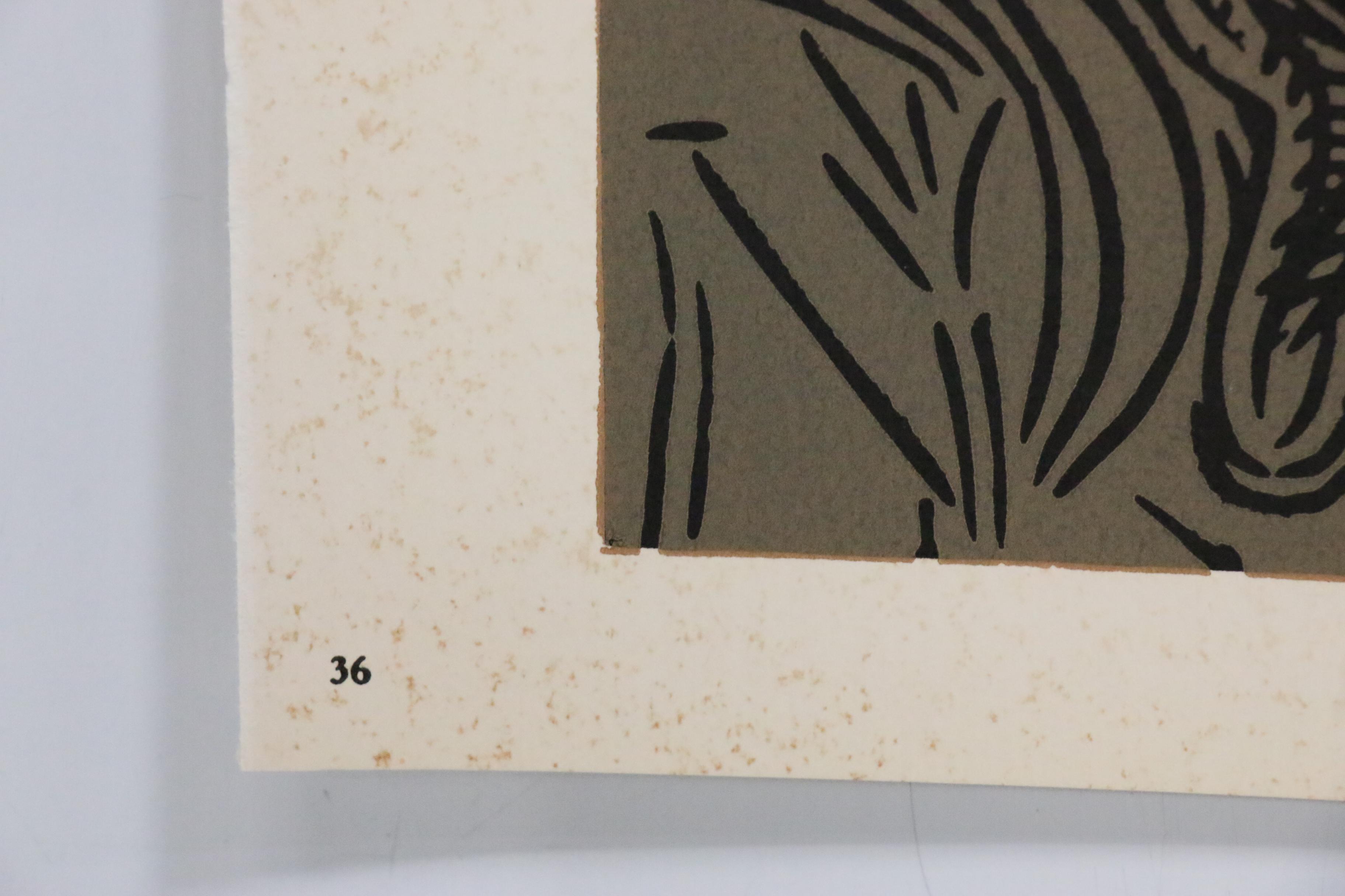 Pablo Picasso Linoleum Cut "Dancing Satyrs and Flute Player", 1962