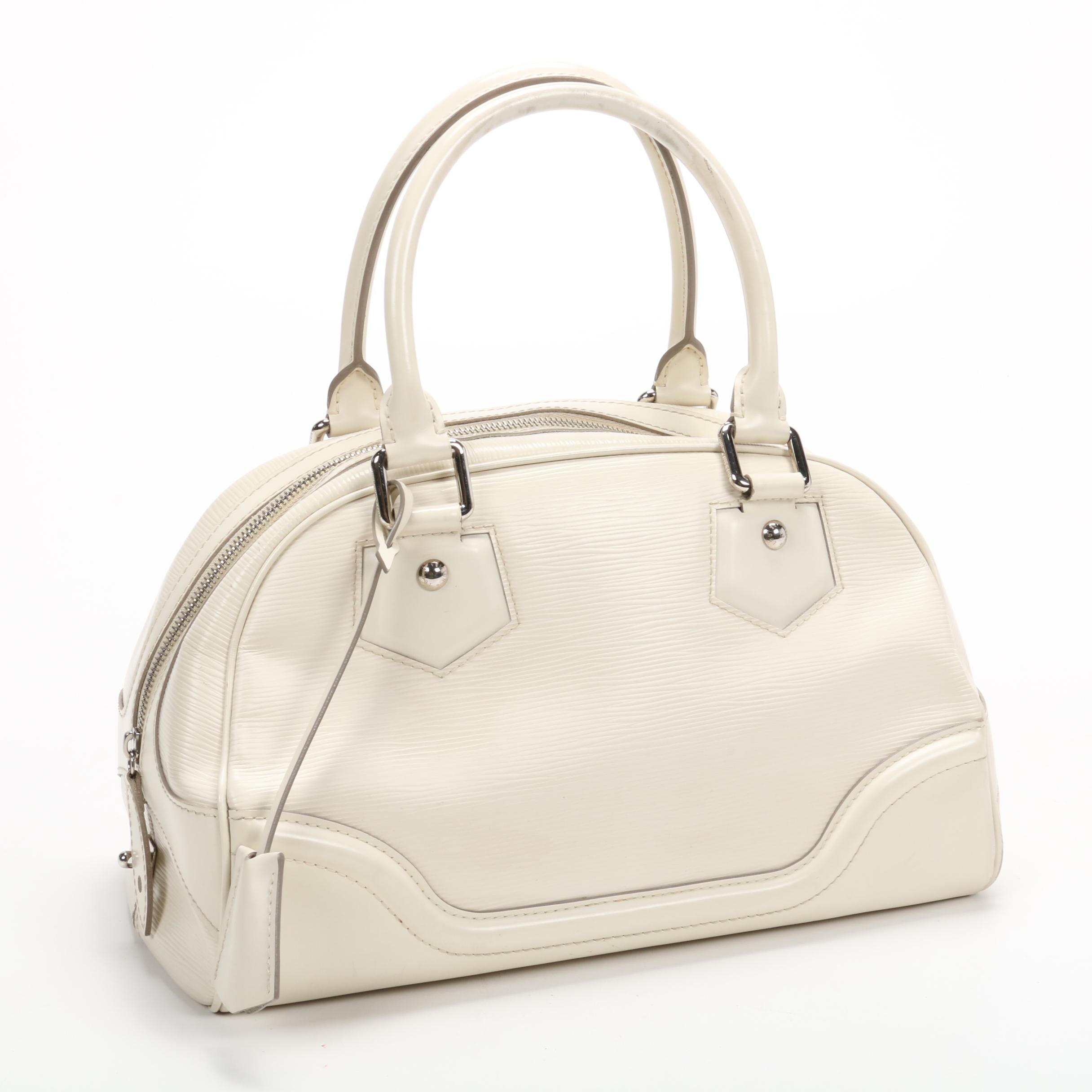 Louis Vuitton Epi Leather Bowling Montaigne PM Ivoire Bag