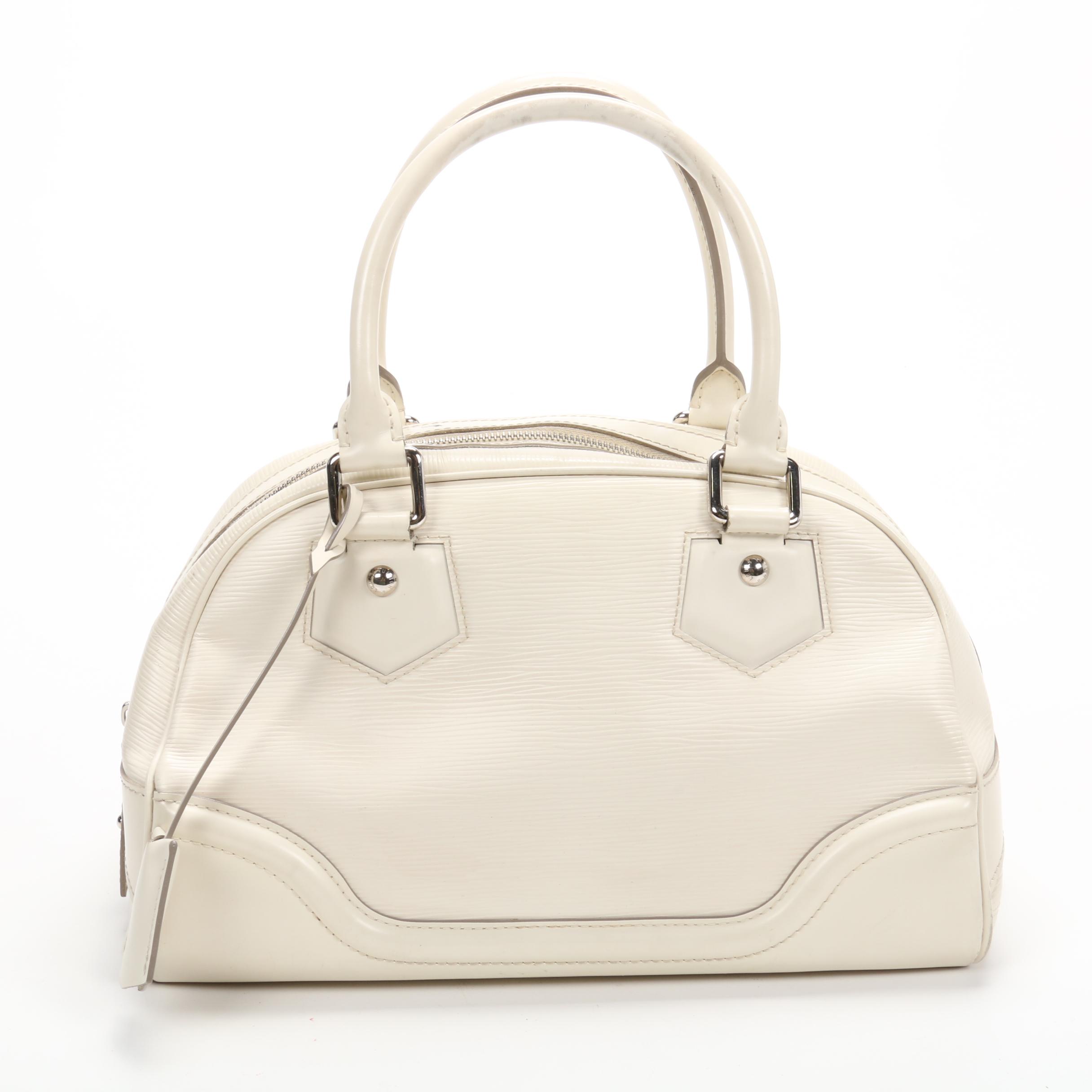Louis Vuitton Epi Leather Bowling Montaigne PM Ivoire Bag