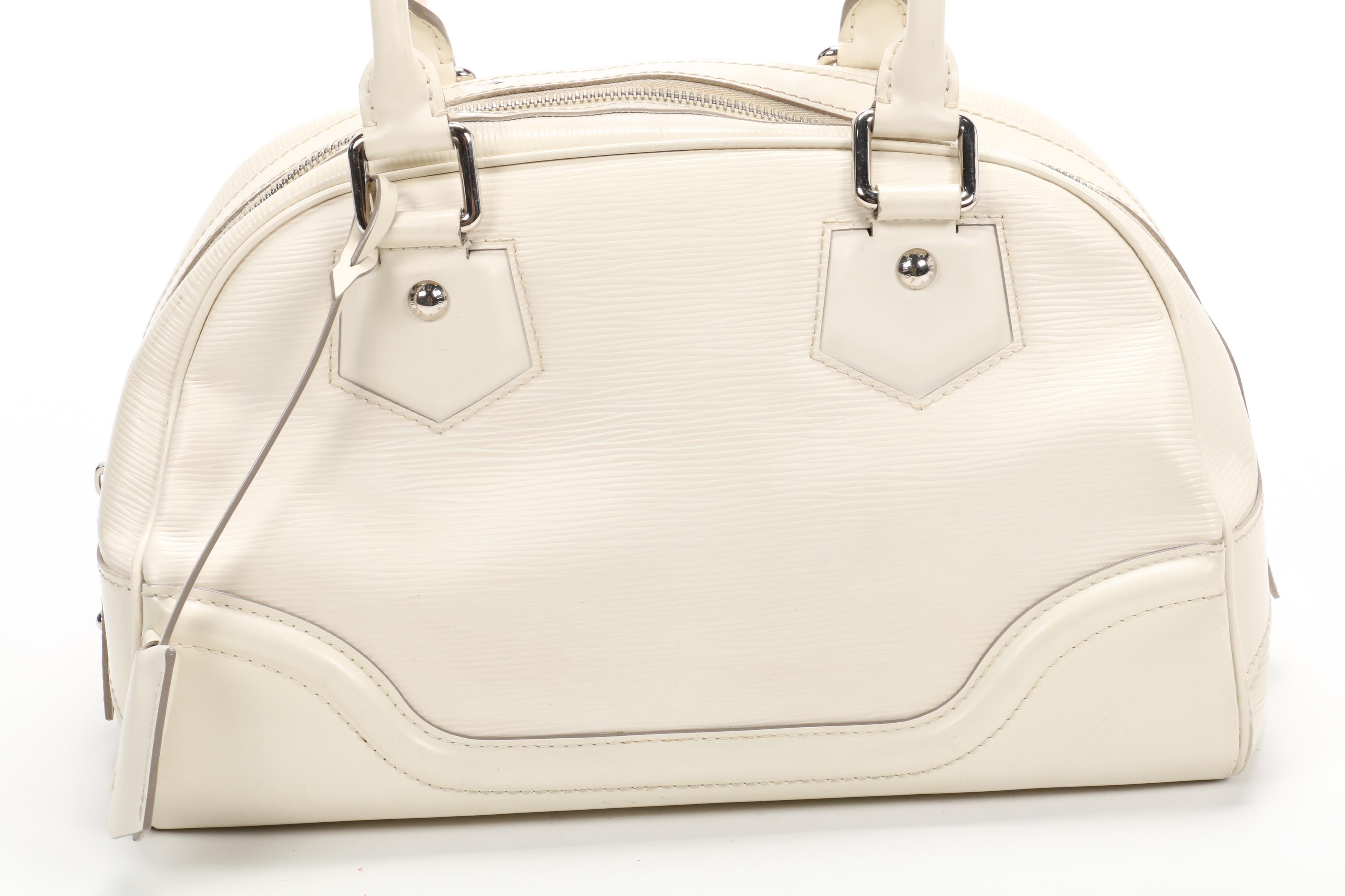Louis Vuitton Epi Leather Bowling Montaigne PM Ivoire Bag