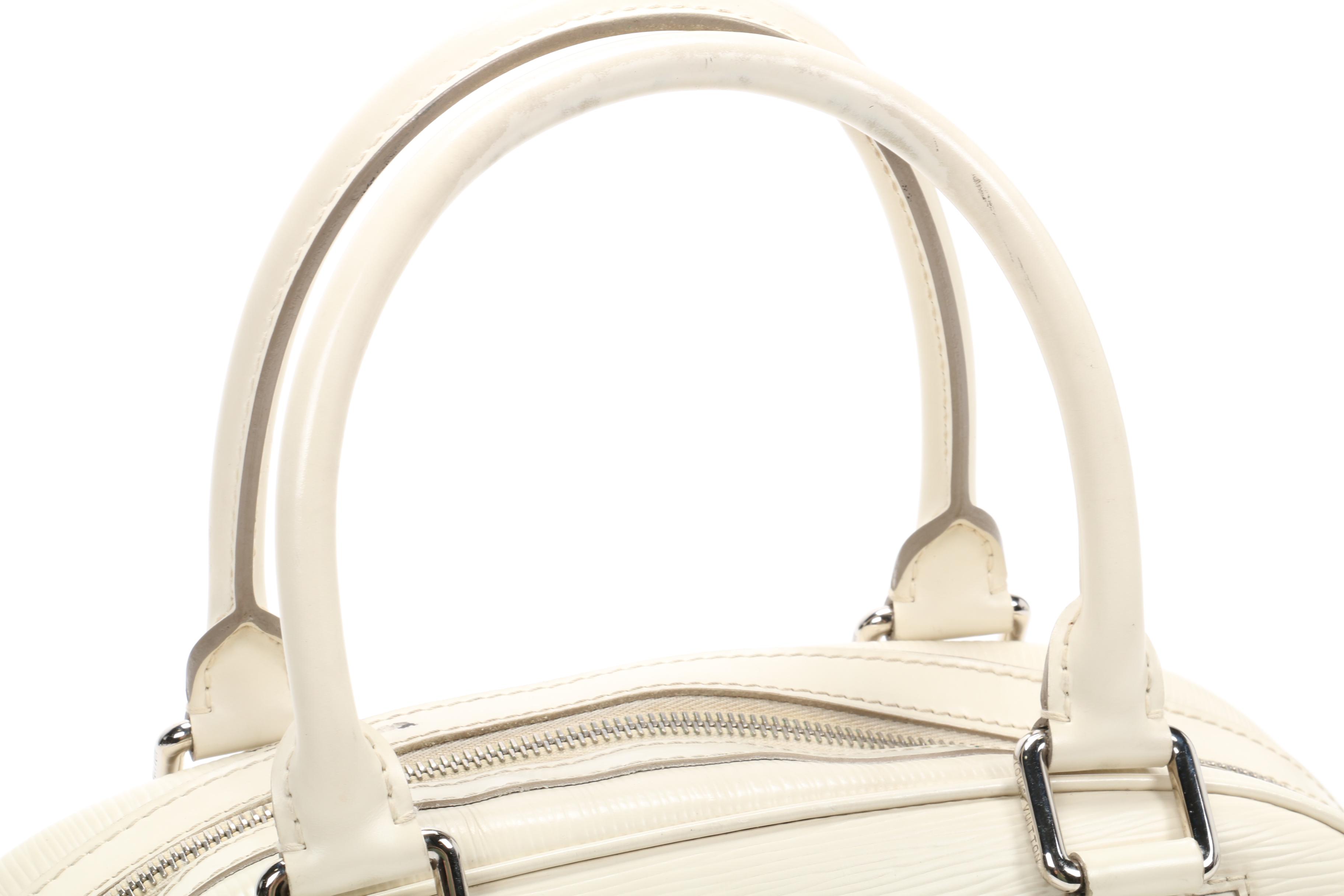 Louis Vuitton Epi Leather Bowling Montaigne PM Ivoire Bag