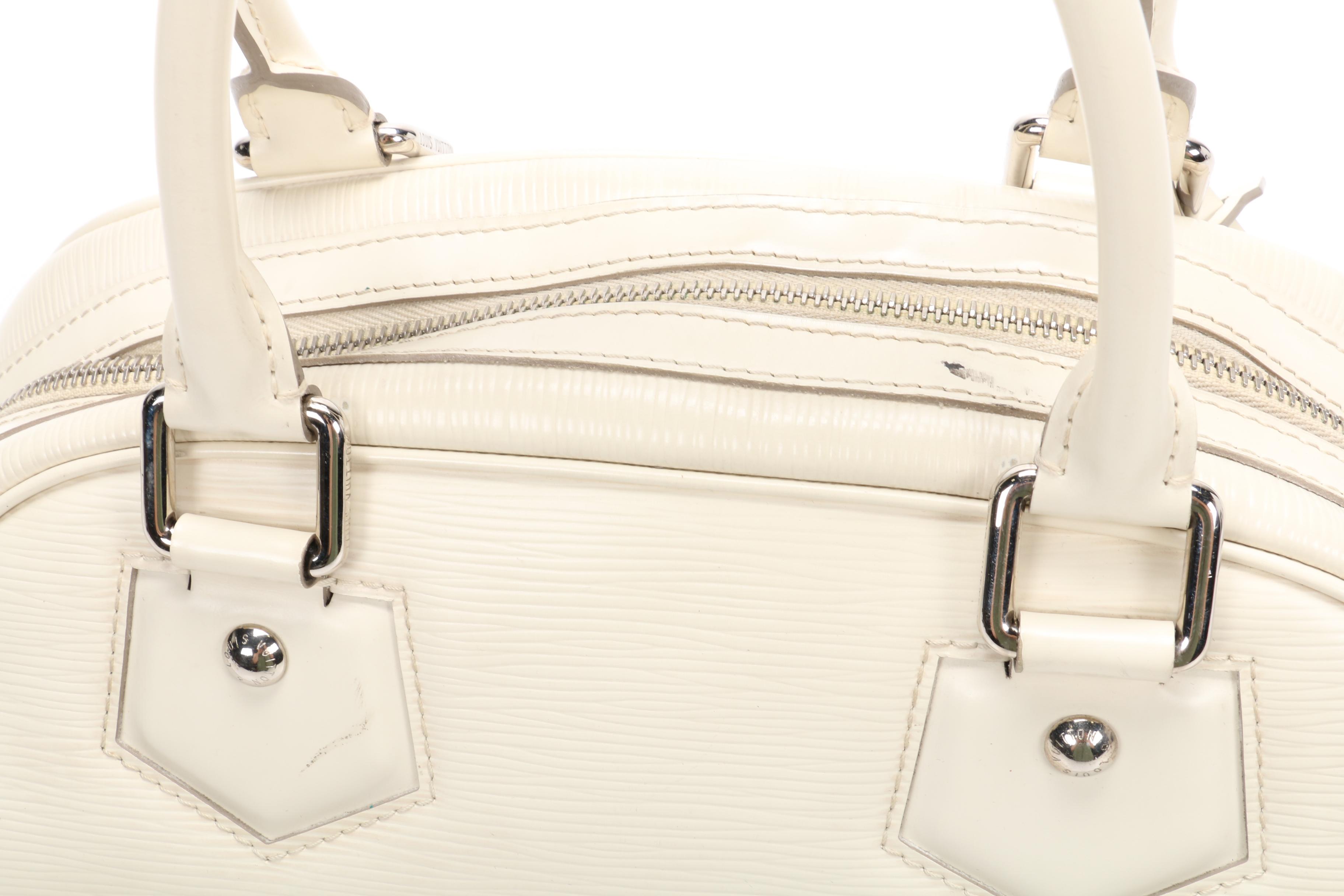 Louis Vuitton Epi Leather Bowling Montaigne PM Ivoire Bag
