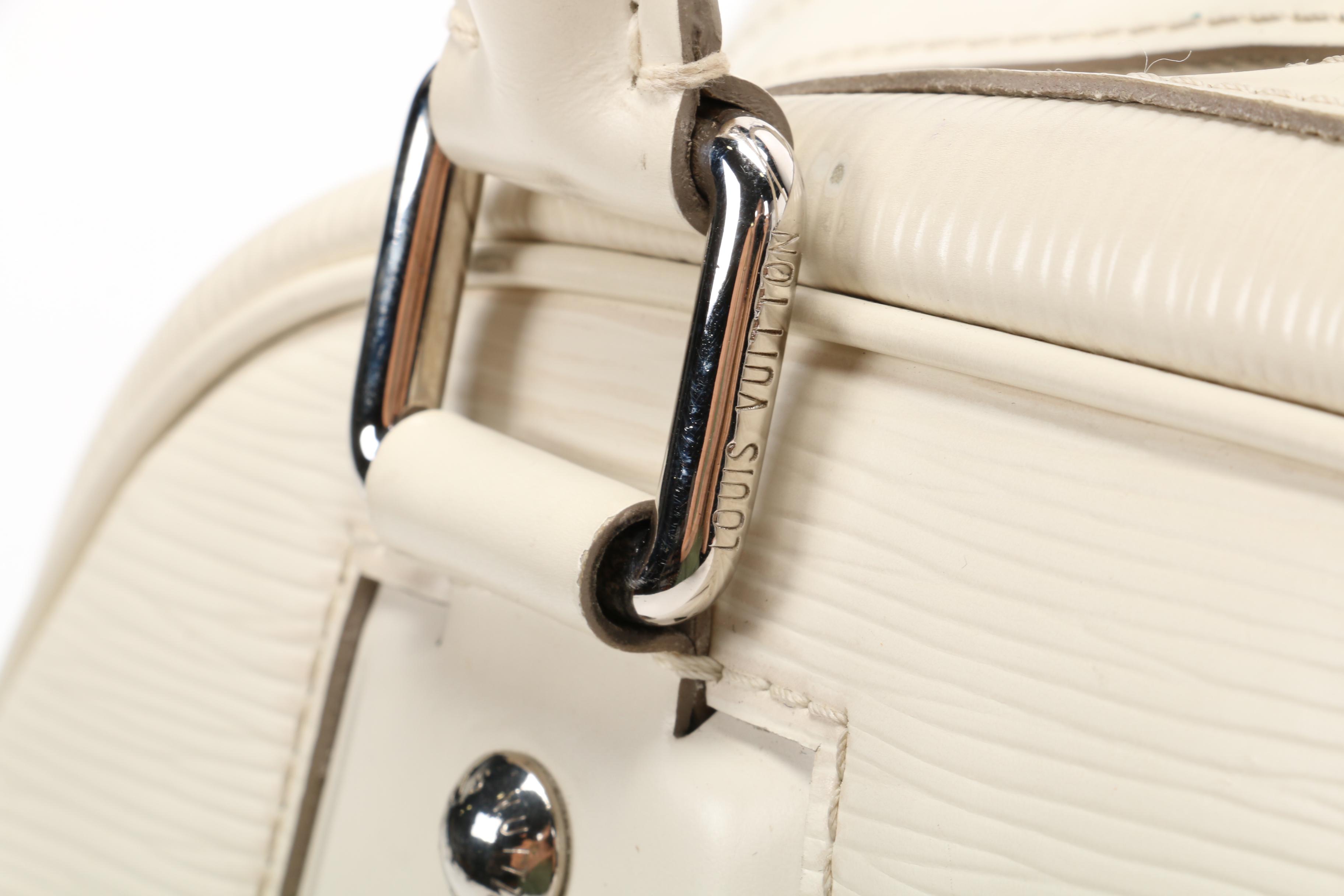 Louis Vuitton Epi Leather Bowling Montaigne PM Ivoire Bag