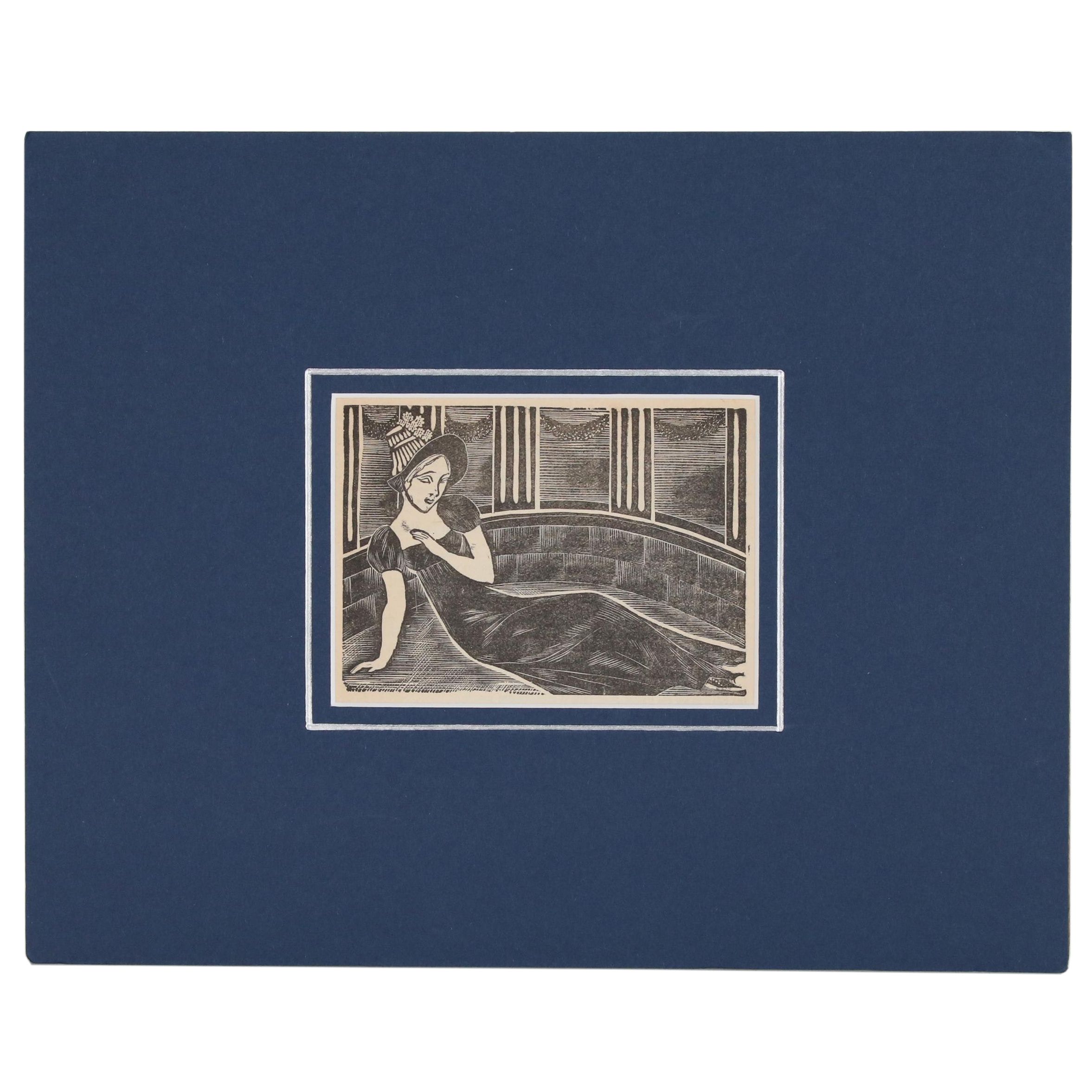 Léonard Tsuguharu Foujita Woodcut "Les Aventures du Roi Pausole"