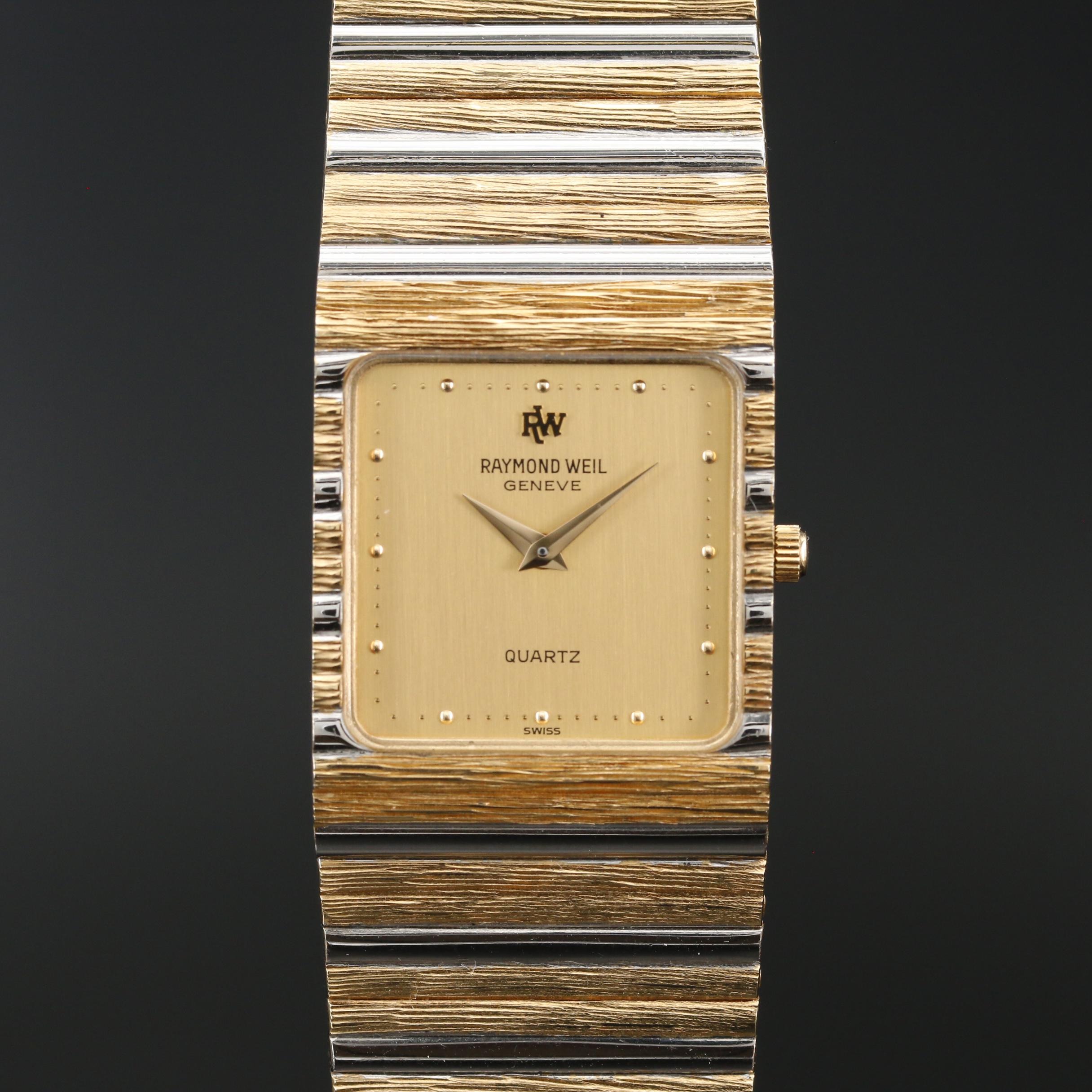 Vintage Raymond Weil 9056 Two Tone Quartz Watch