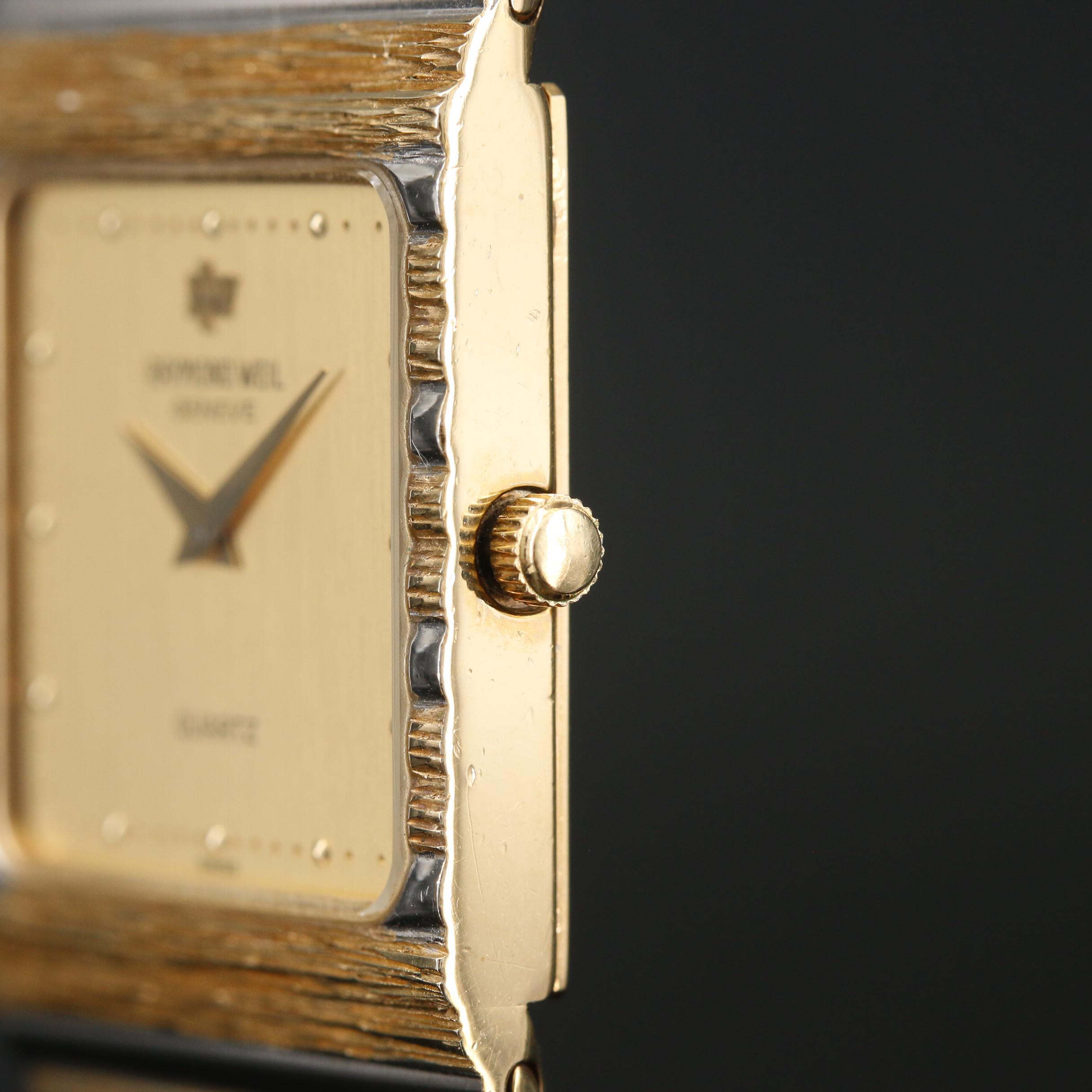 Vintage Raymond Weil 9056 Two Tone Quartz Watch