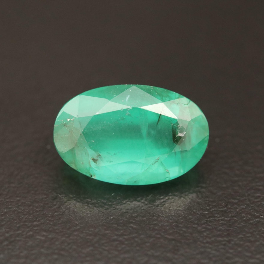 Loose 4.36 CT Emerald with GIA Report