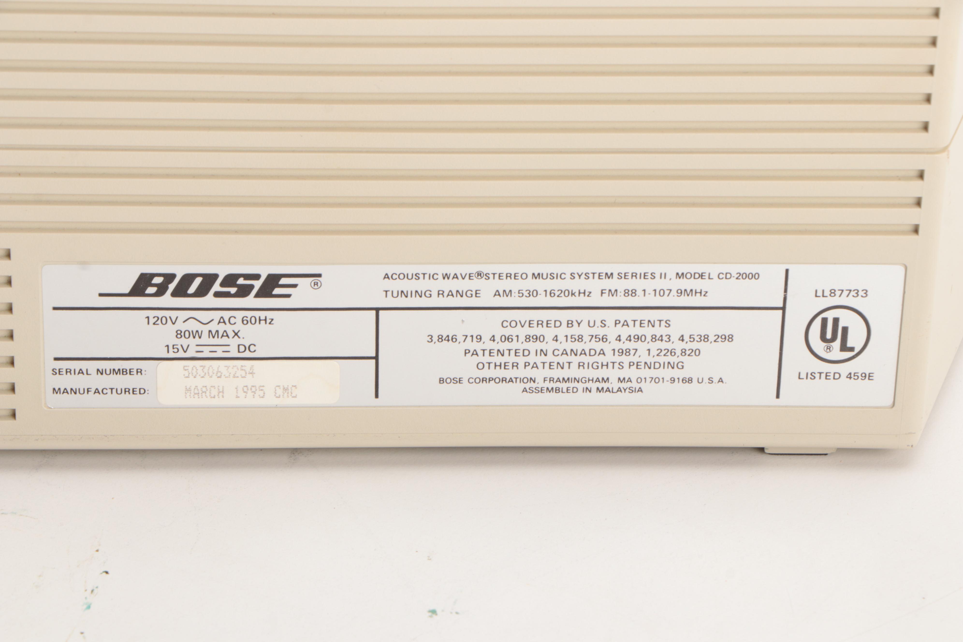 Bose "Acoustic Wave" Music System Series II