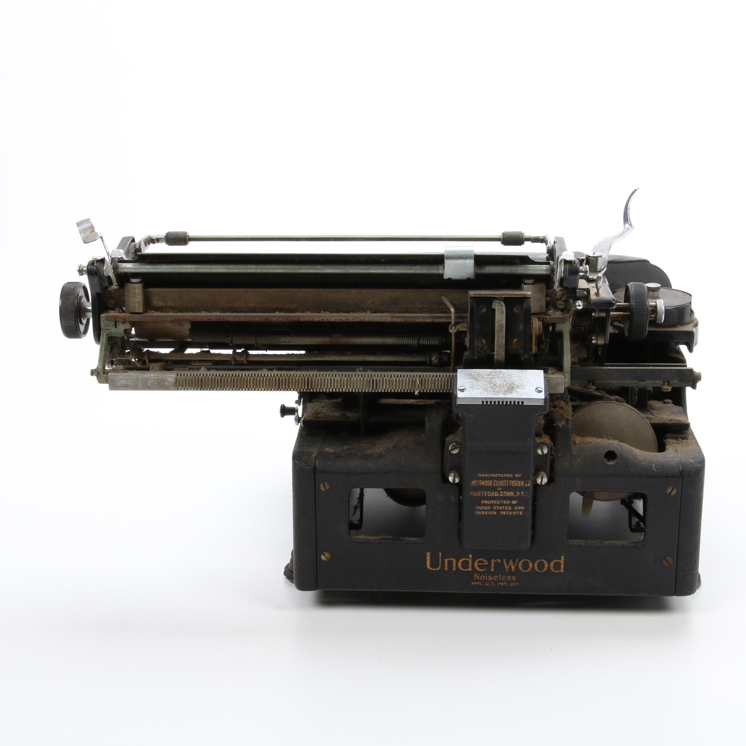 Underwood Elliott Fisher Company "Noiseless" Typewriter, 1941