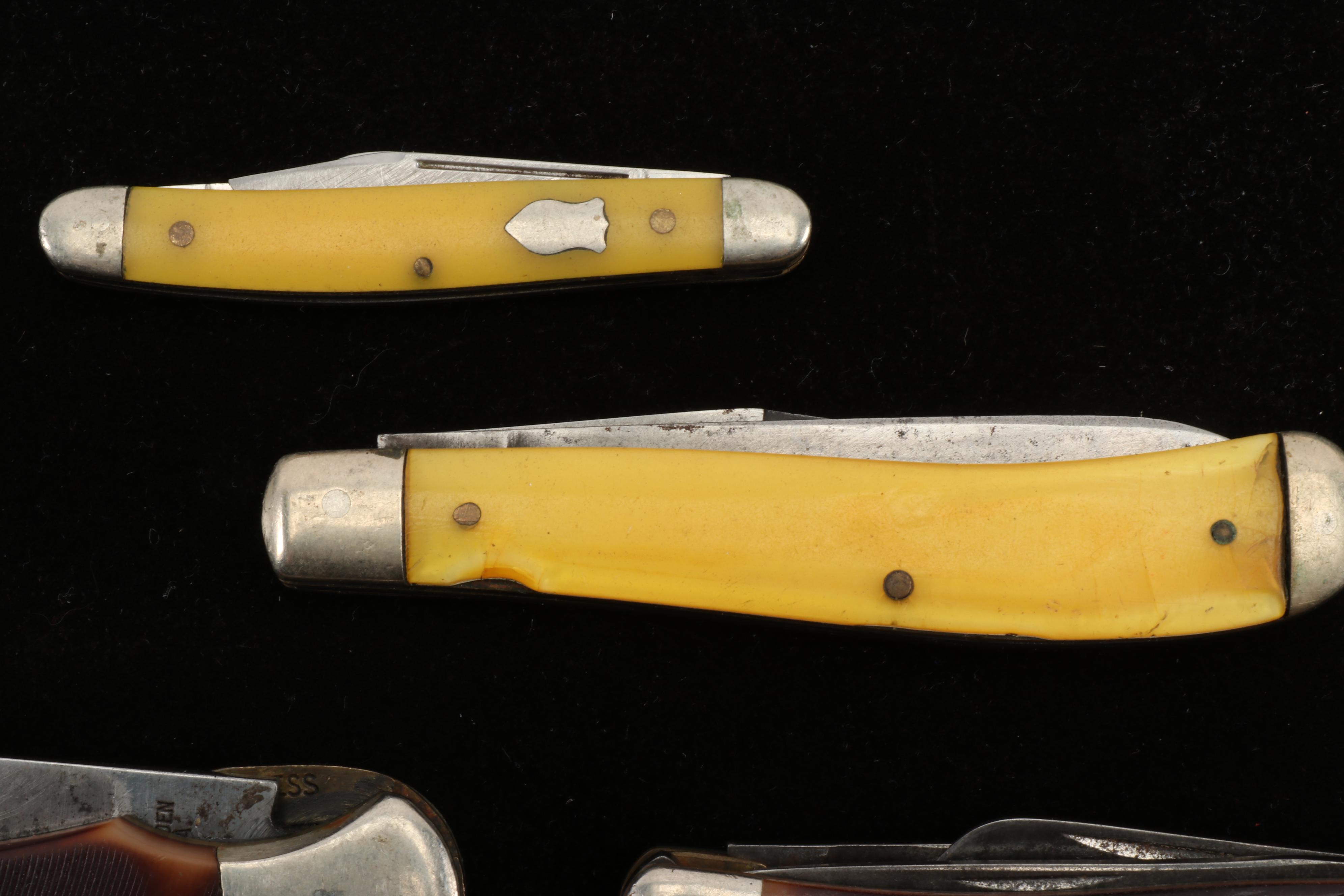 Schrade Pocket Knives Including Old Timer, Uncle Henry, Scrimshaw, and More