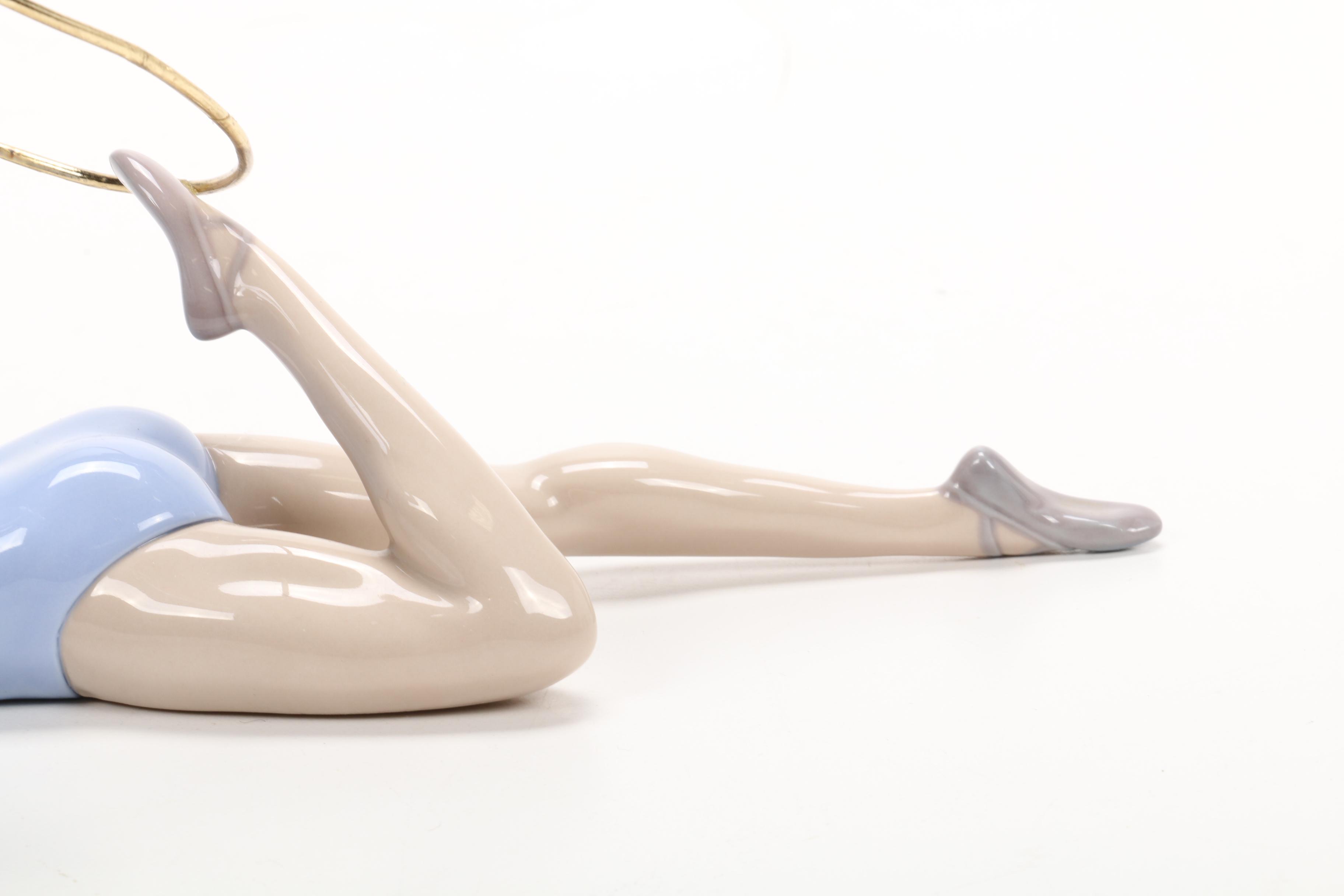 Lladró "Girl Gymnast with Hoop Ring" Porcelain Figurine