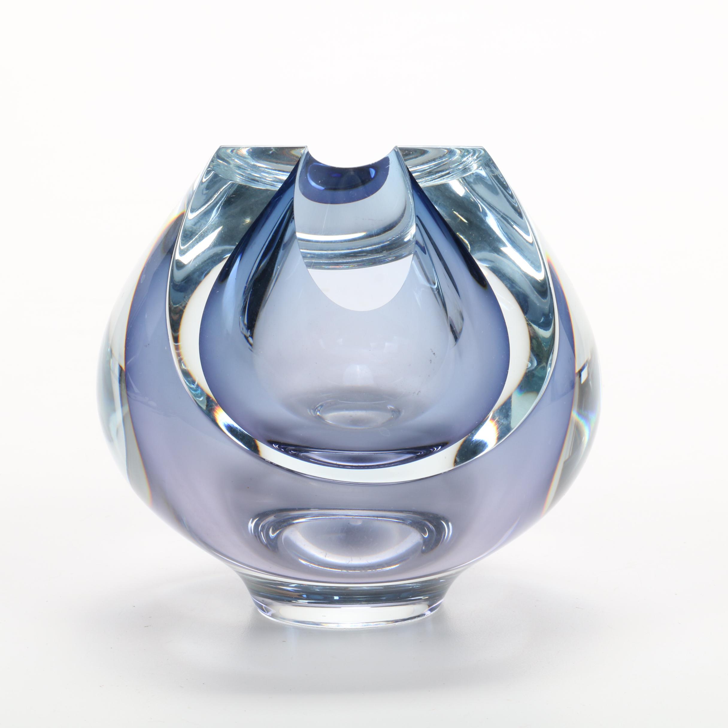 Robert Deeble Modern Abstract Art Glass Vase