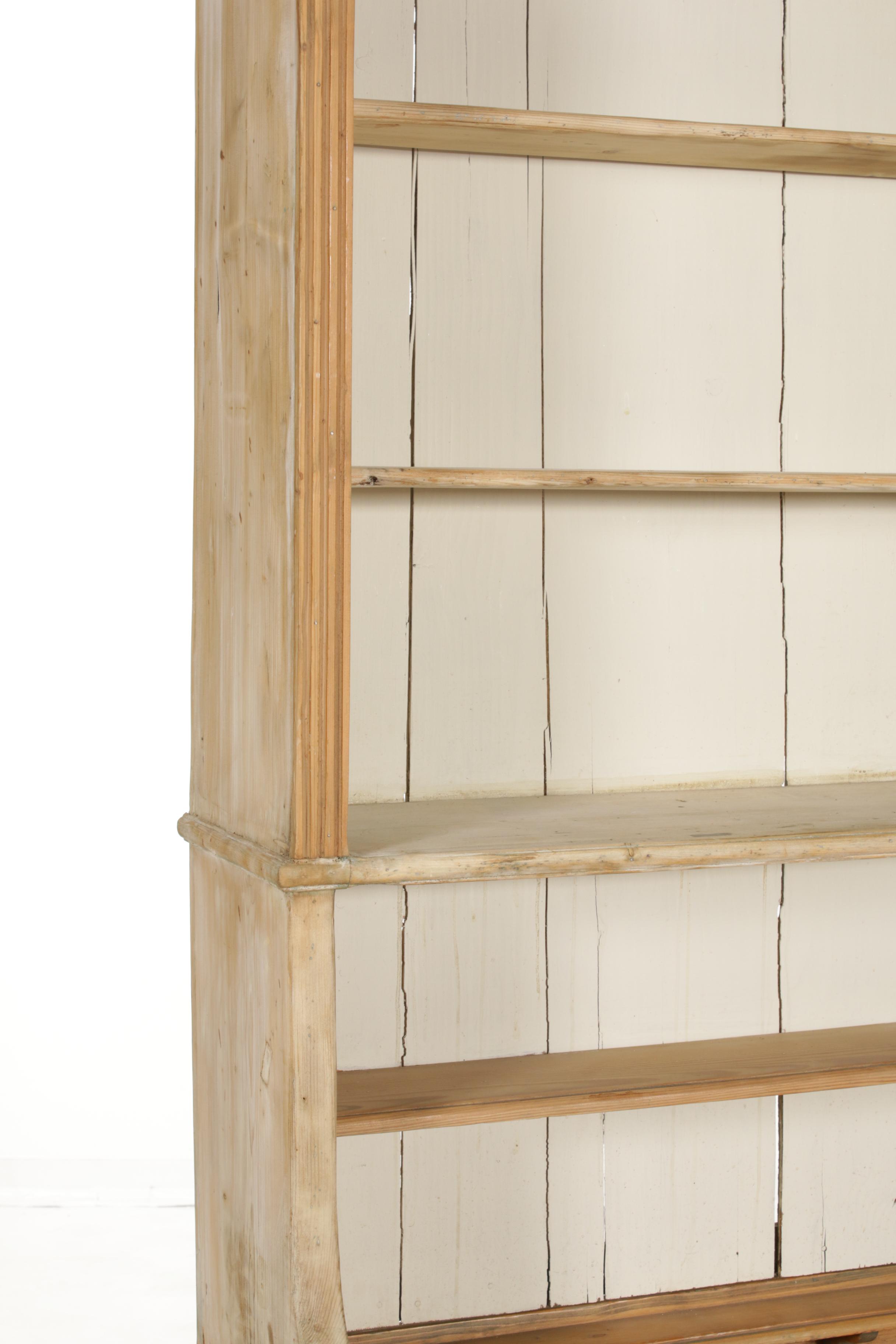 Pine Stepback Cabinet, Possibly a Mercantile Cabinet, 19th Century