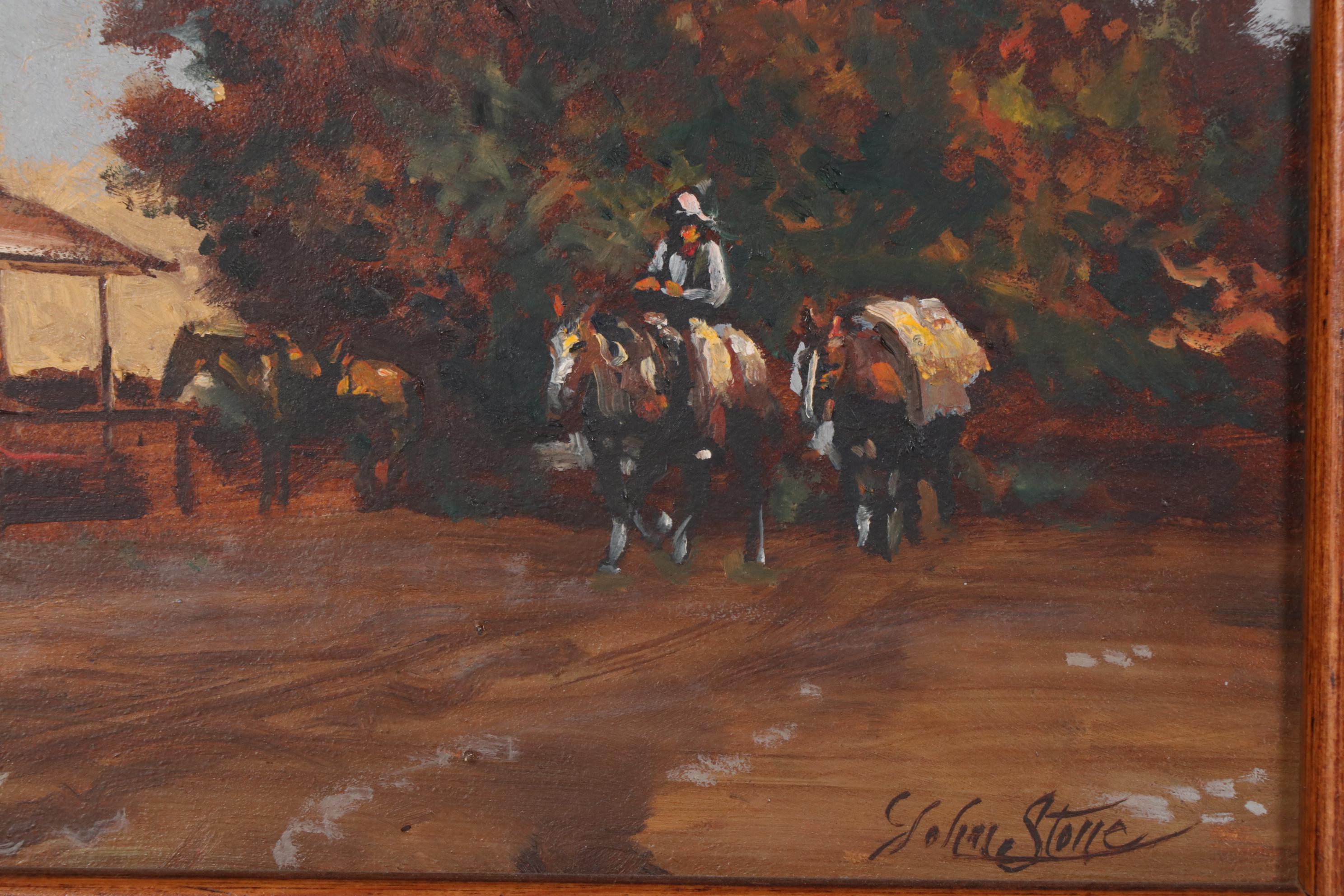 John Stone Jr. Oil Painting of Texas Scene