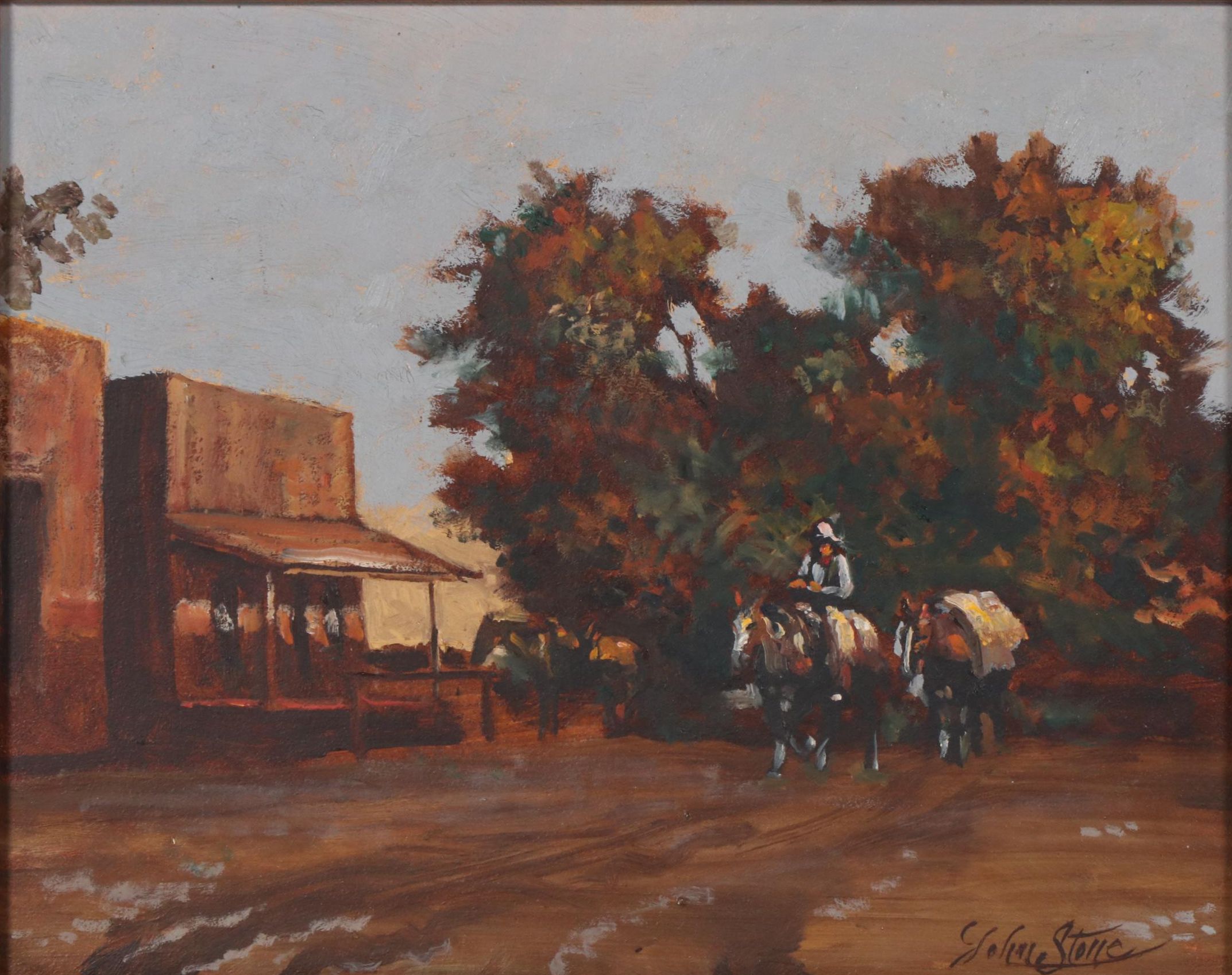John Stone Jr. Oil Painting of Texas Scene