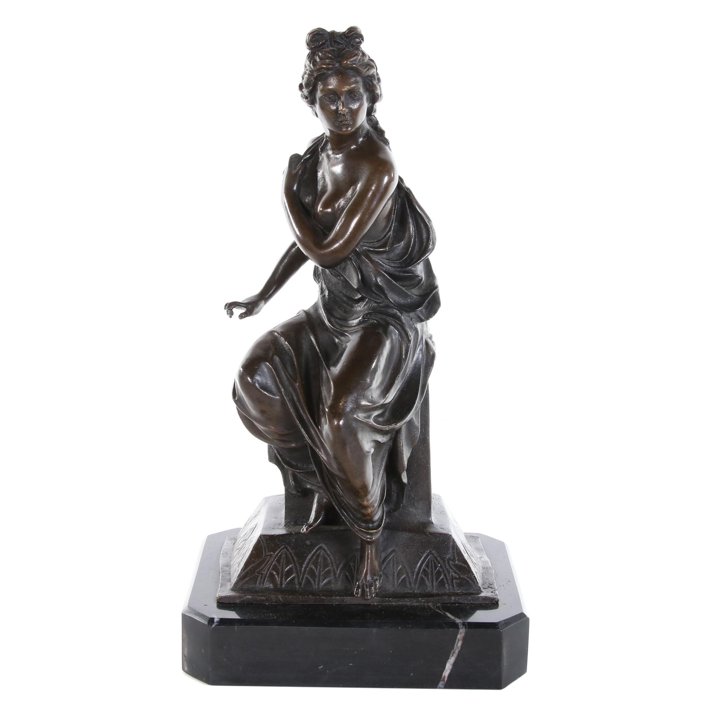 Classical Bronze Sculpture of Female Figure, Mid-Late 20th Century