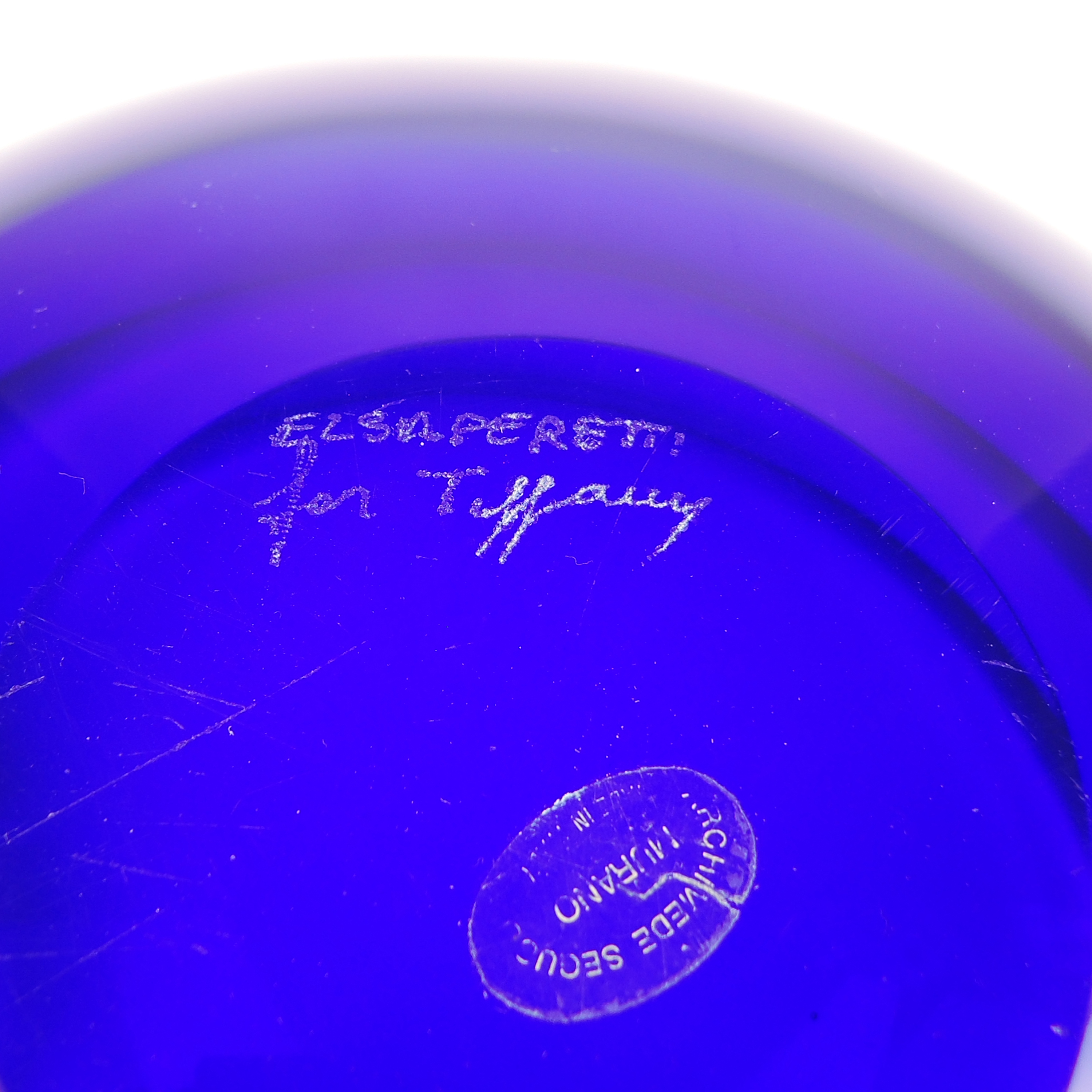 Elsa Peretti for Tiffany Co. "Thumbprint" Murano Glass Bowl