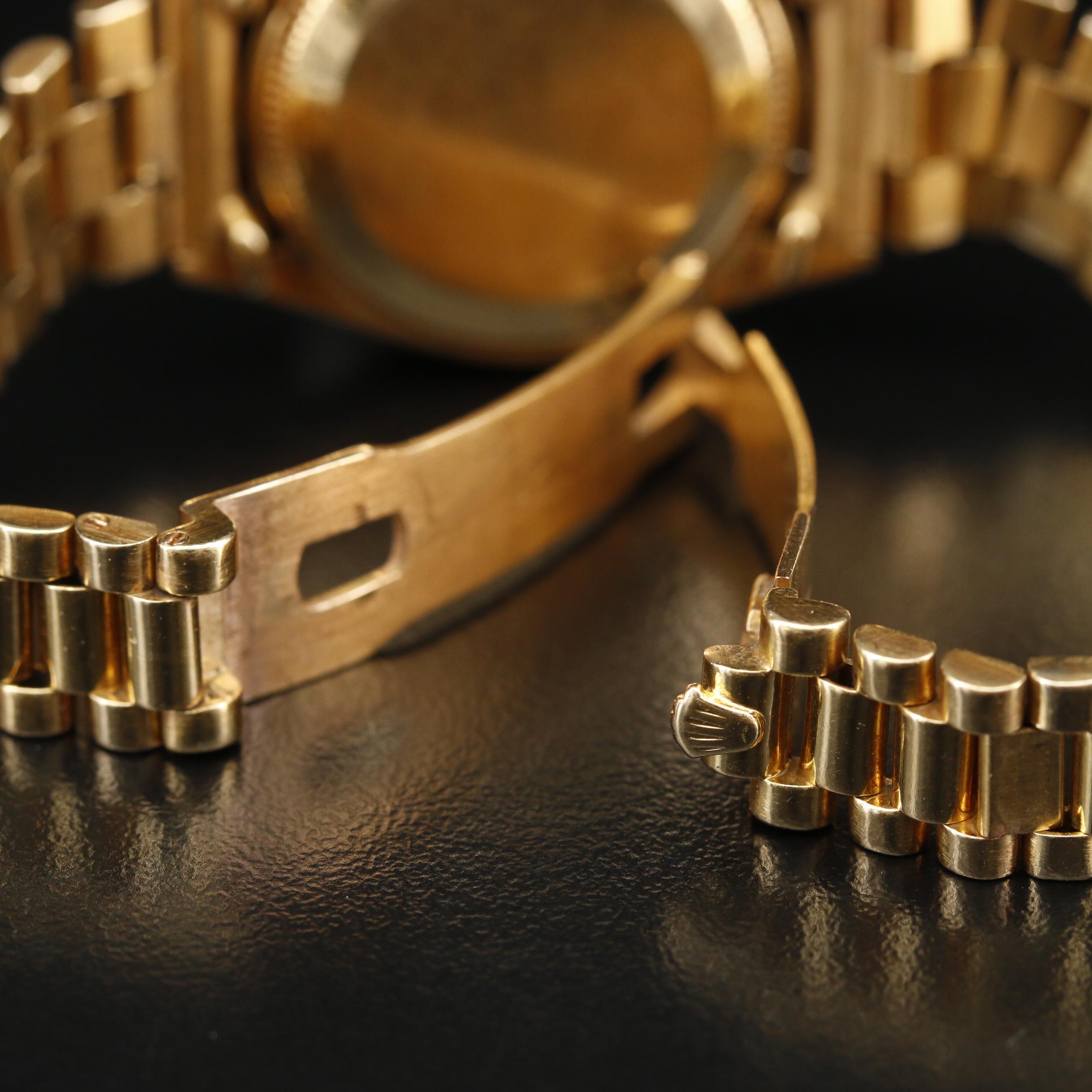 1970 Rolex Datejust 18K Automatic Watch with Factory Diamond Dial