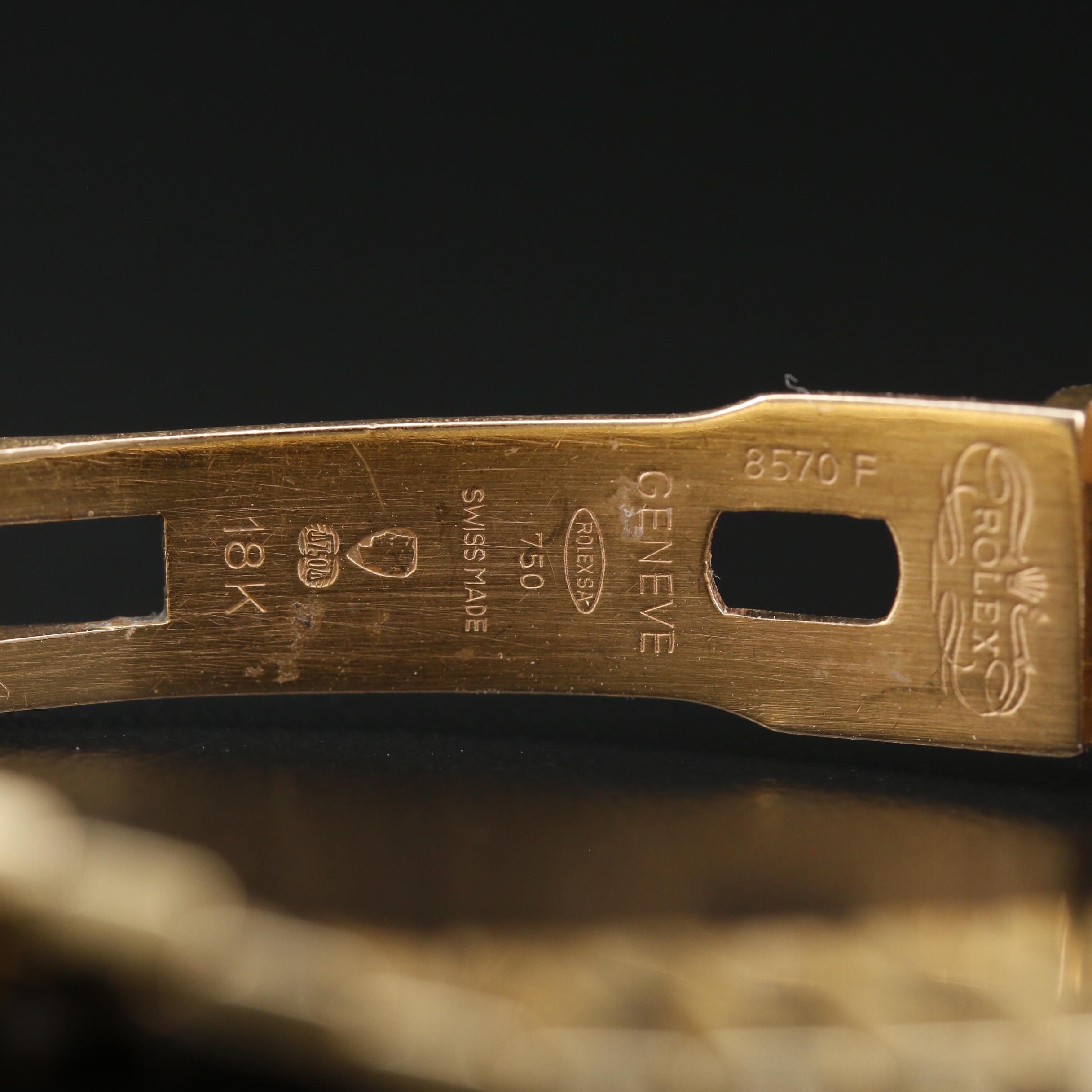 1970 Rolex Datejust 18K Automatic Watch with Factory Diamond Dial