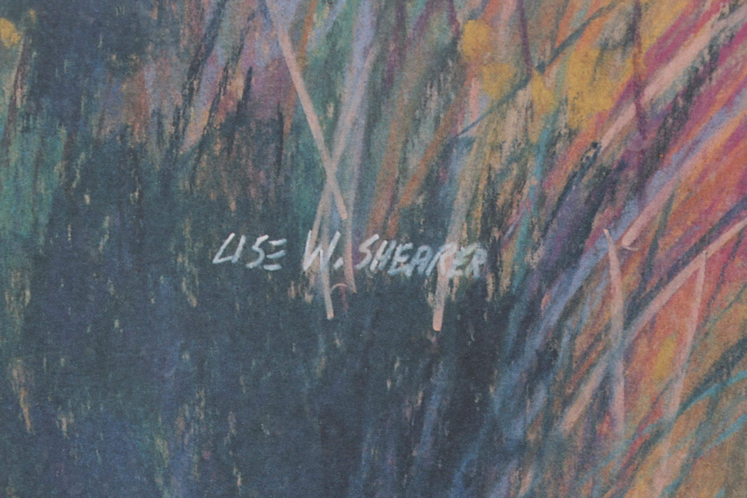 Lise W. Shearer Pastel Riverbank Landscape