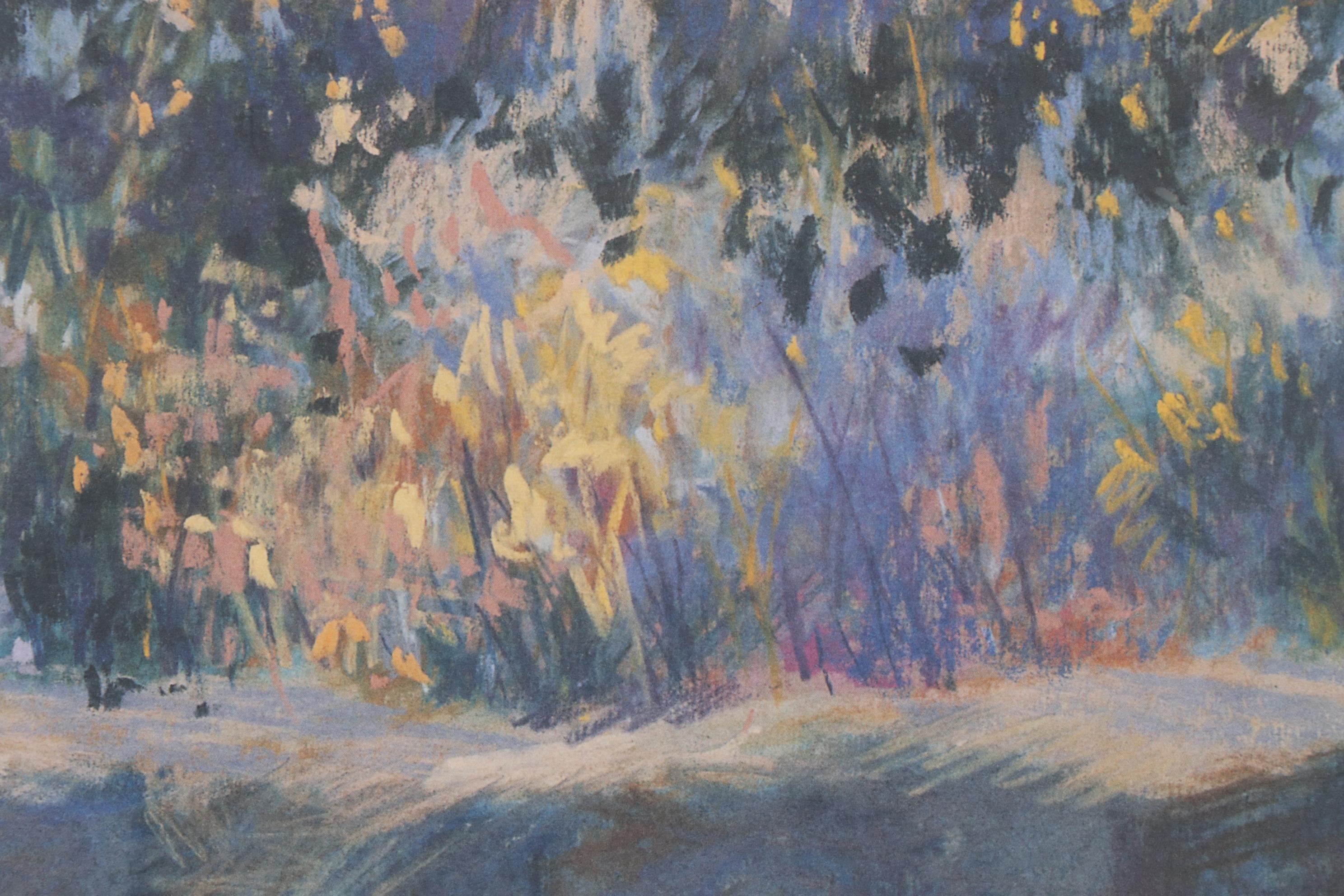 Lise W. Shearer Pastel Riverbank Landscape