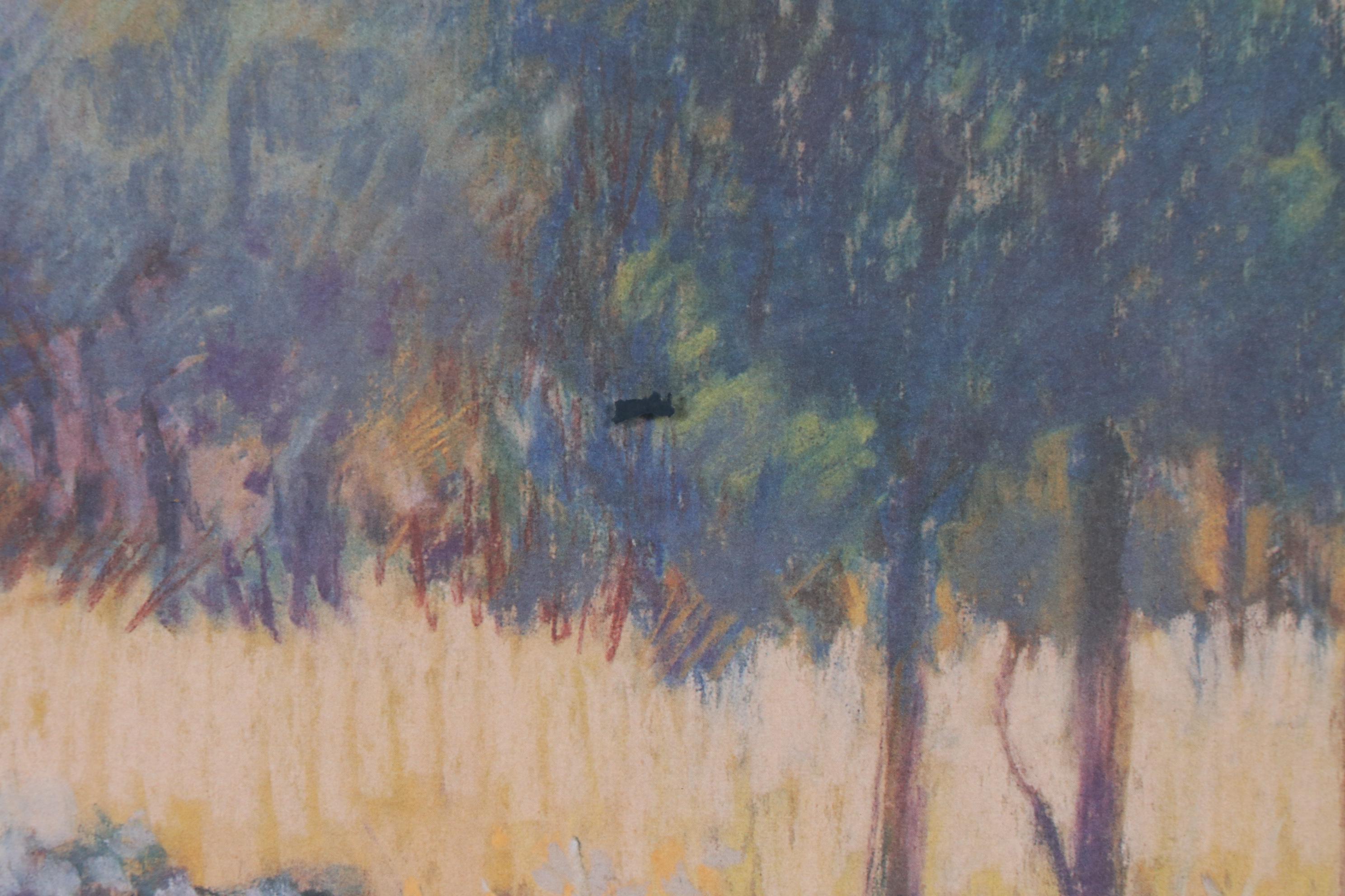 Lise W. Shearer Pastel Riverbank Landscape