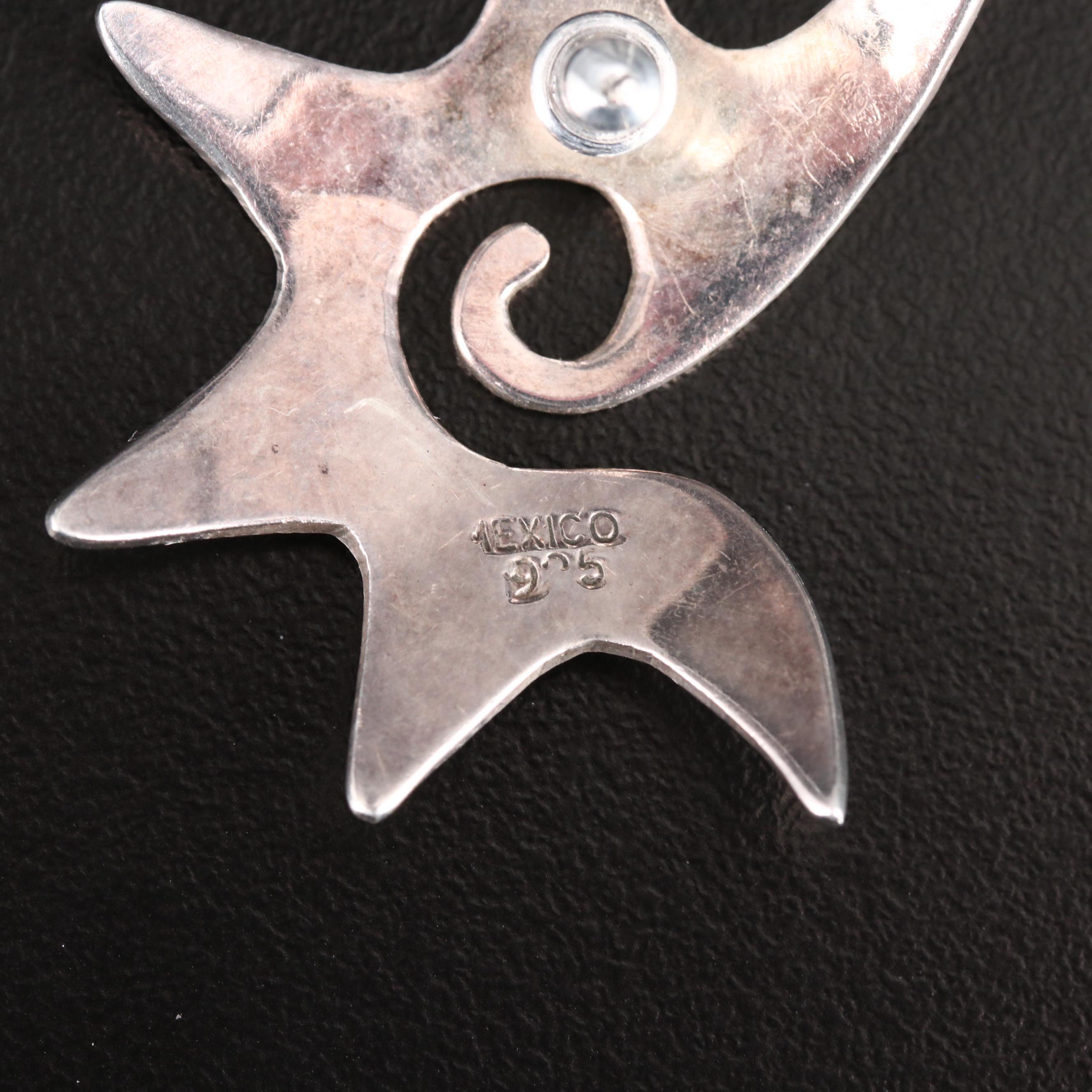 Sterling Silver Jewelry Including Tortoise Shell, Abalone and Mother of Pearl.