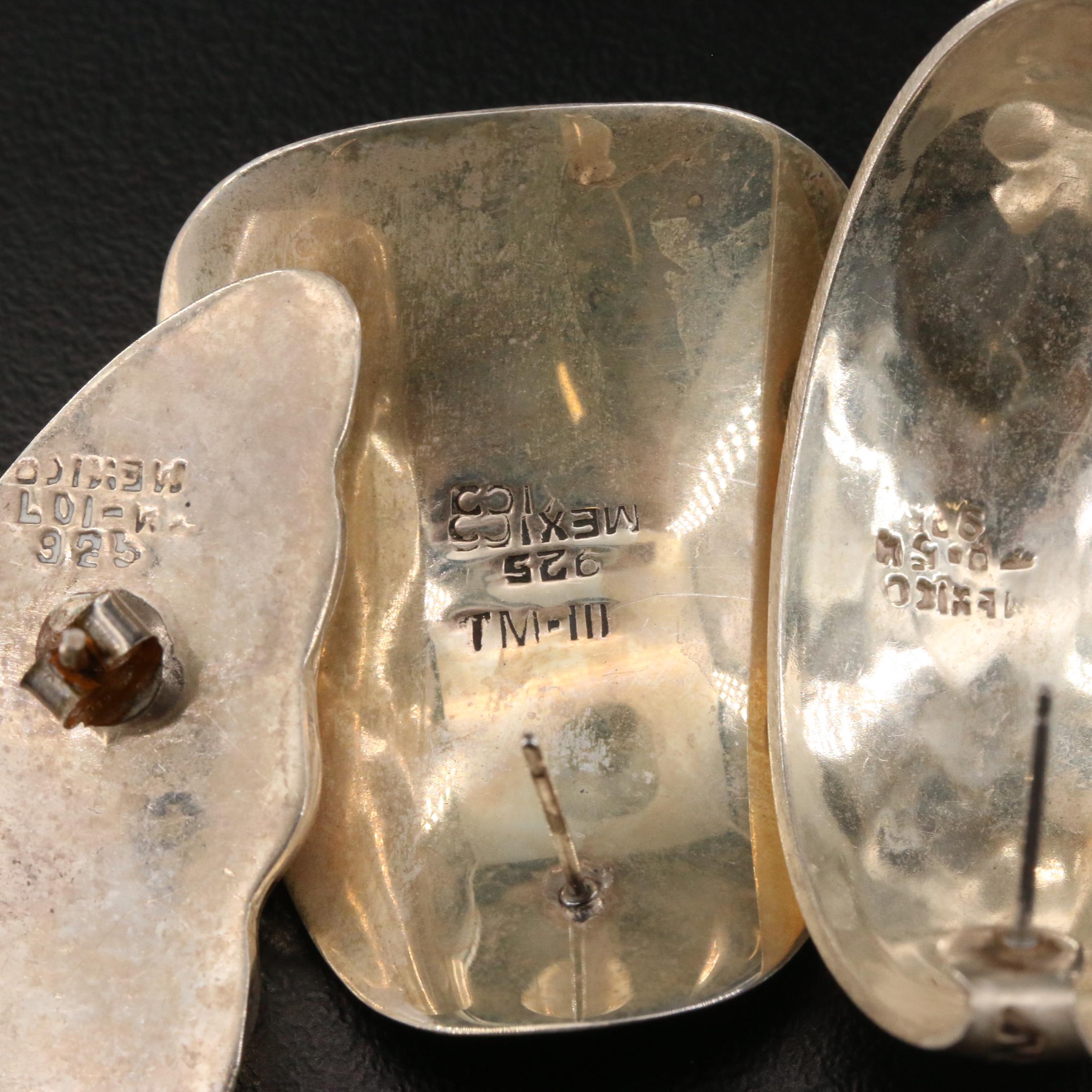 Vintage Mexican Sterling Silver Abalone Jewelry Collection