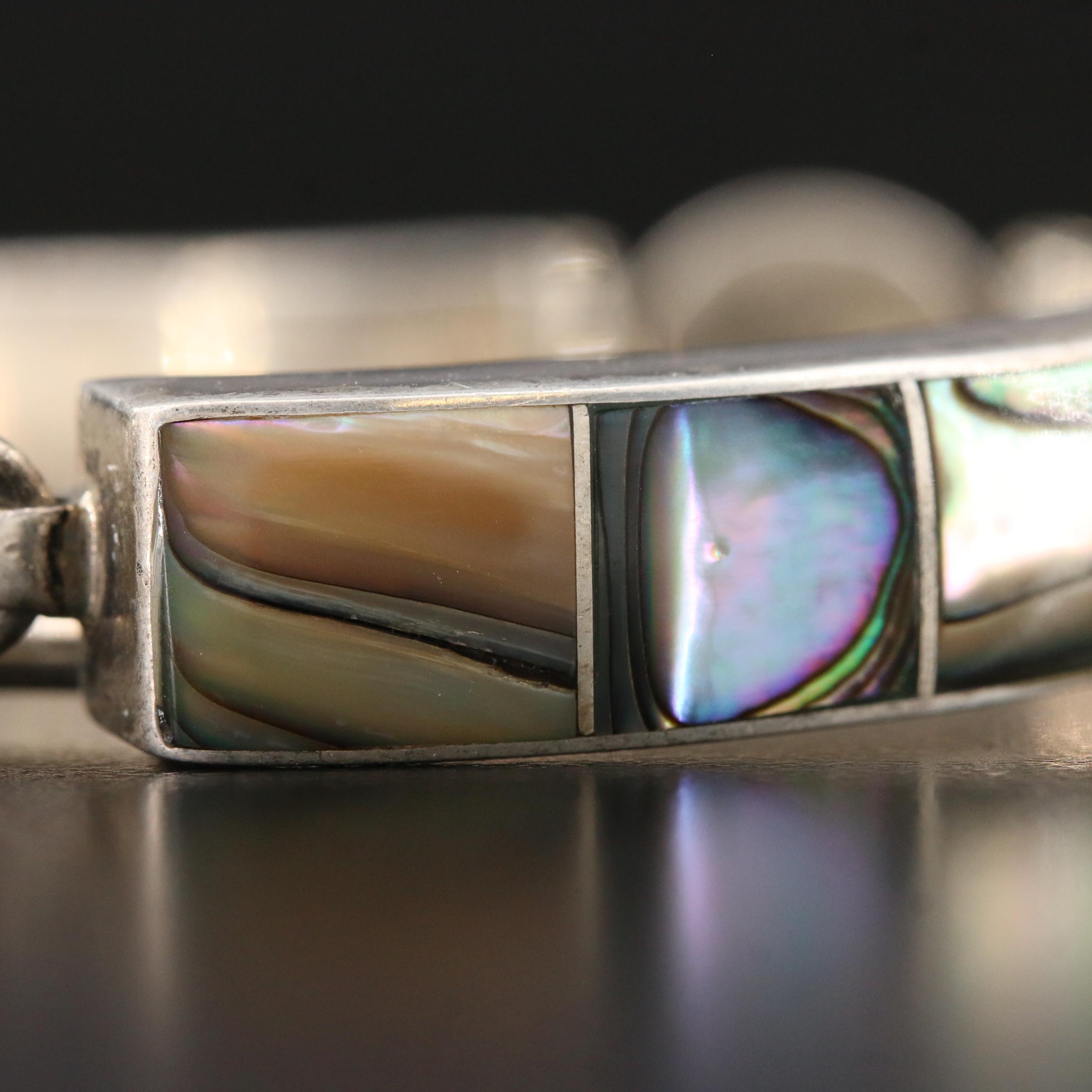 Vintage Mexican Sterling Silver Abalone Jewelry Collection