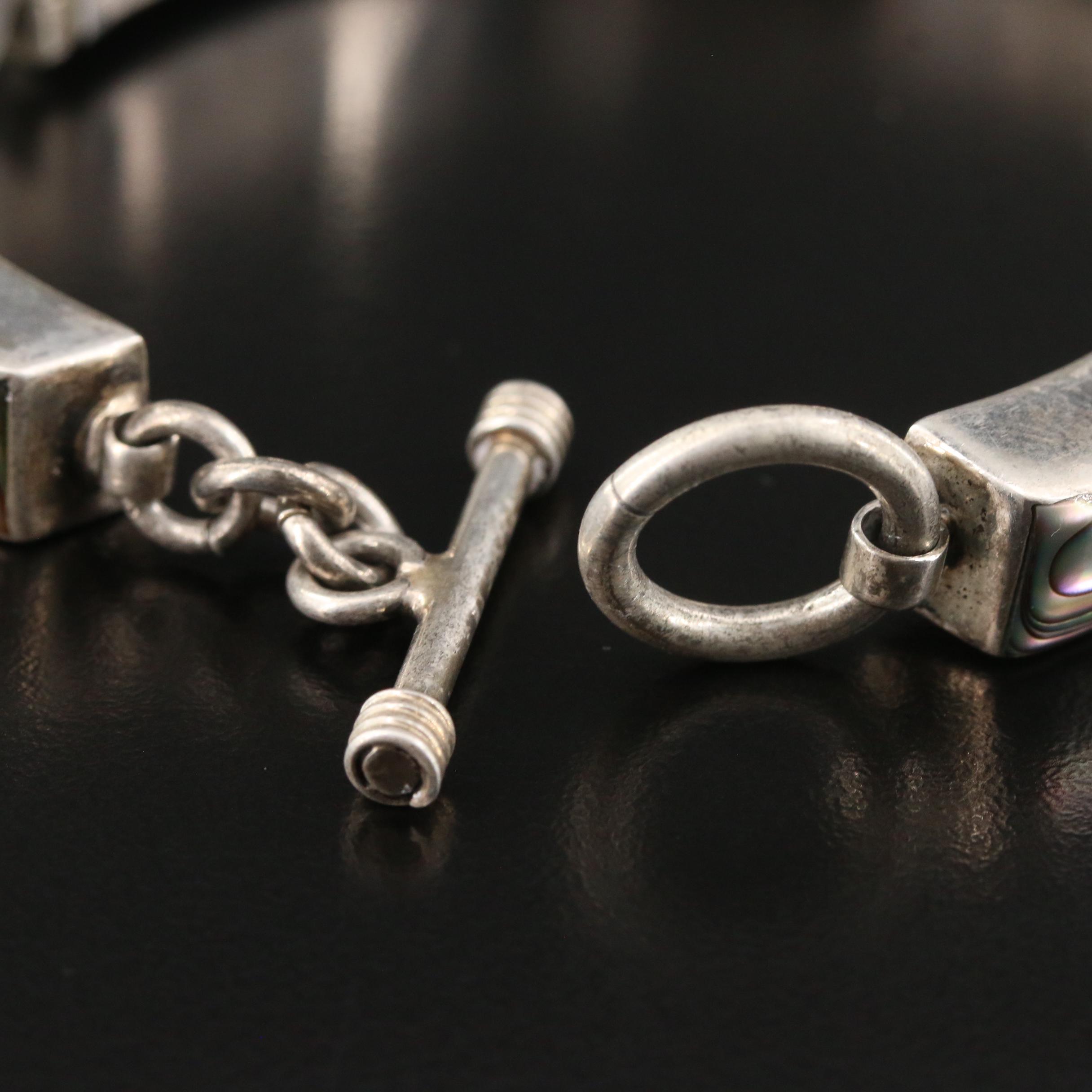 Vintage Mexican Sterling Silver Abalone Jewelry Collection