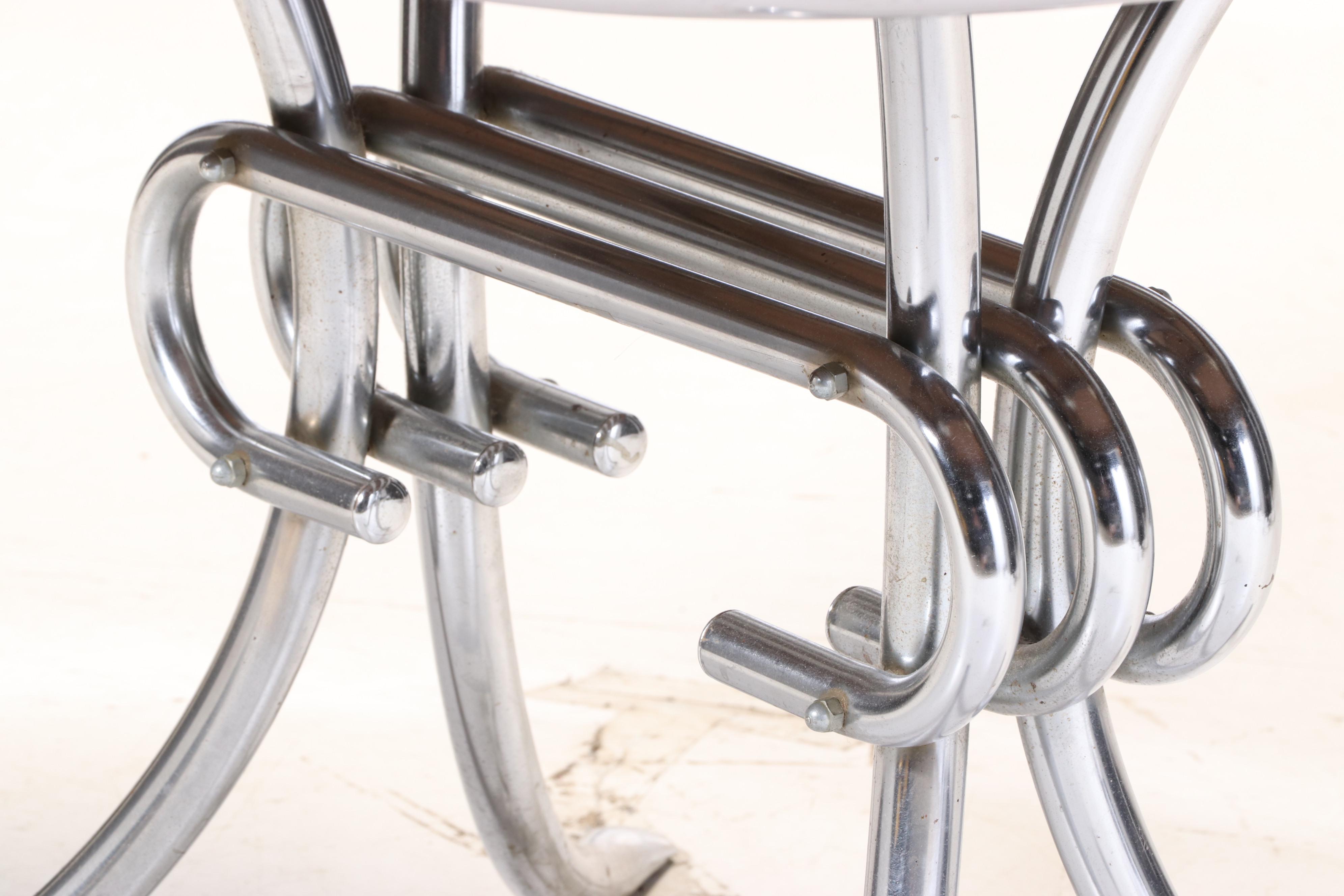 Mid Century Modern Chrome and Vinyl Dinette Set, Mid-20th Century