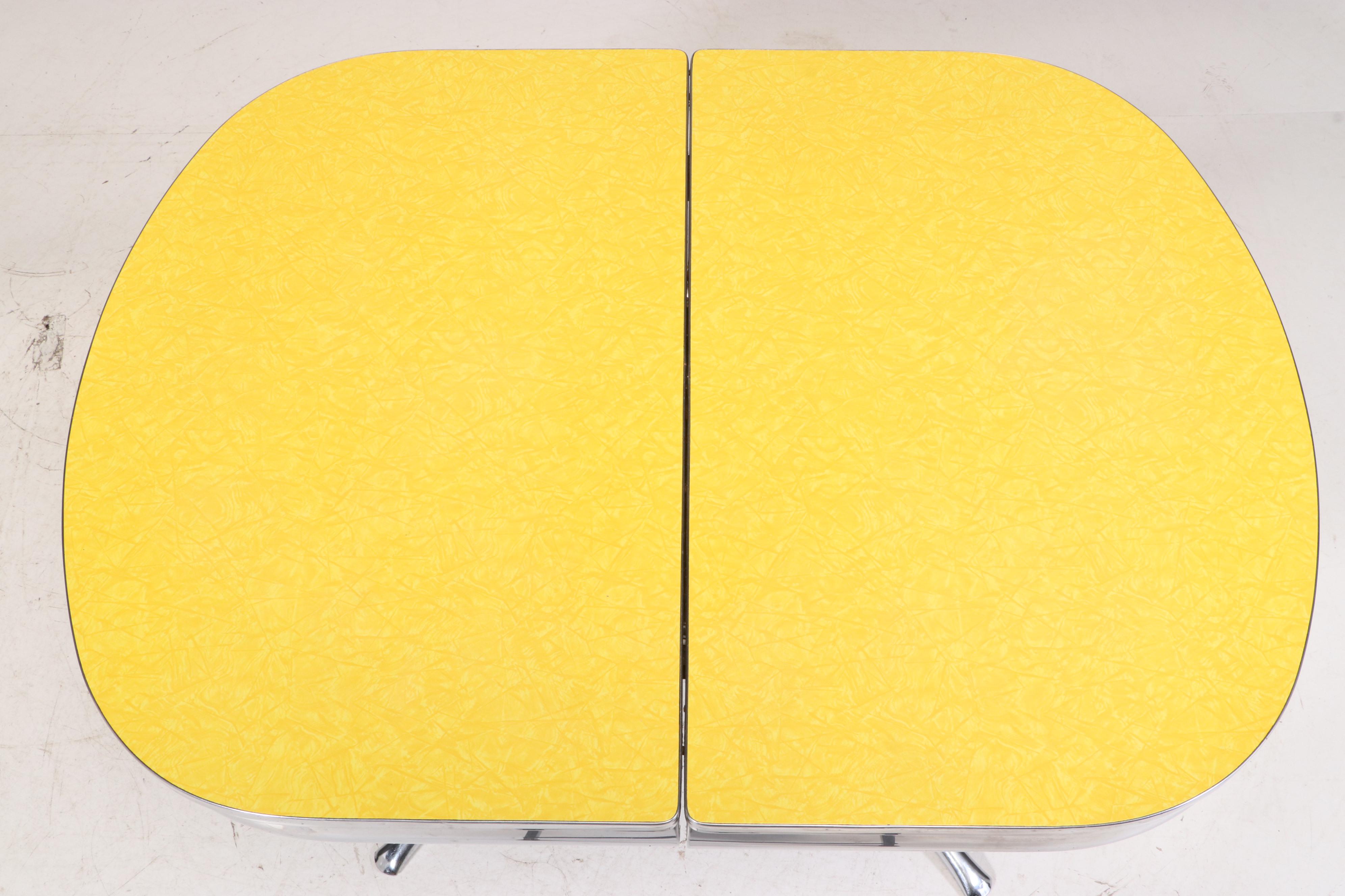 Mid Century Modern Chrome and Vinyl Dinette Set, Mid-20th Century