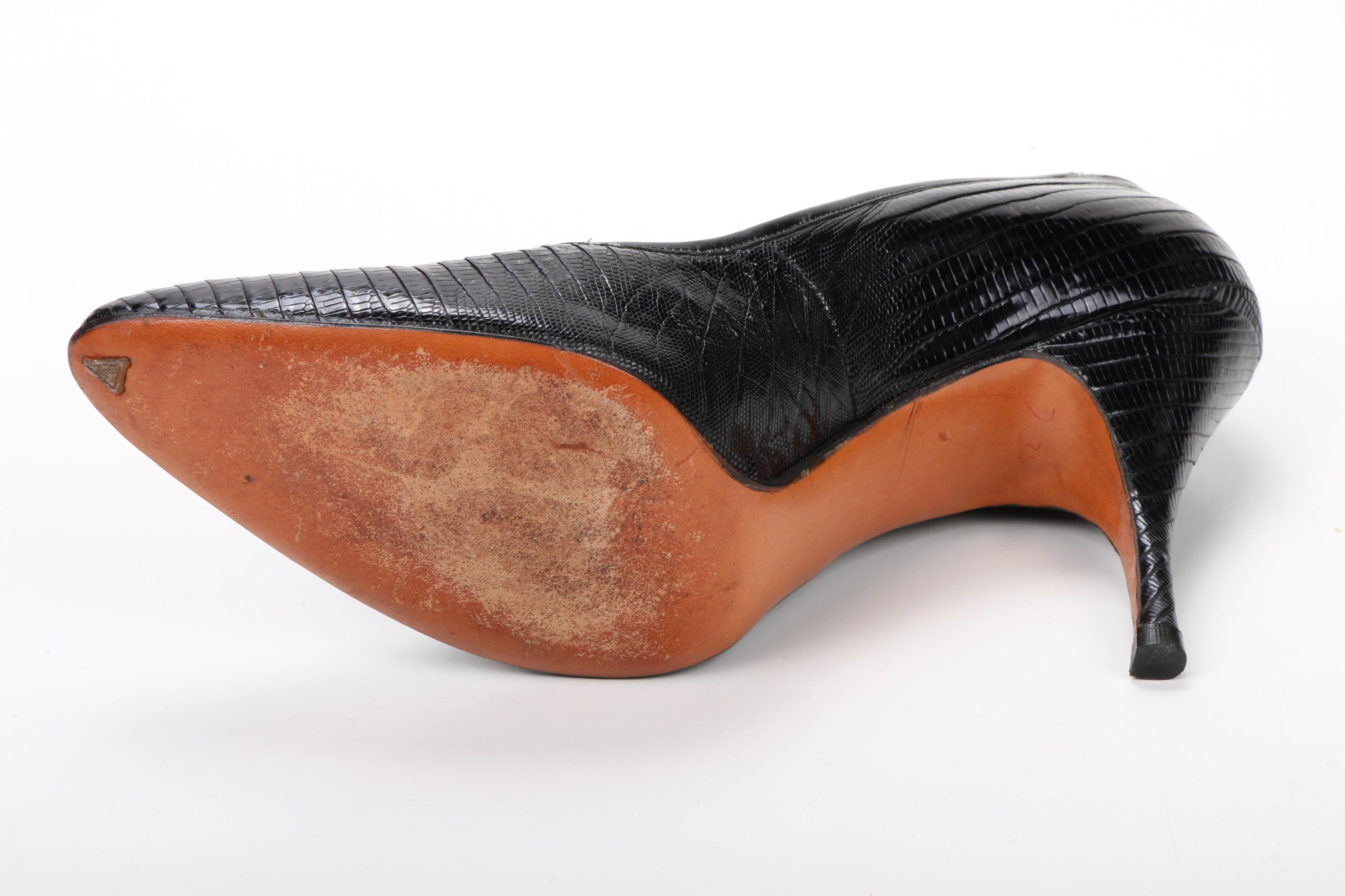 Saks Fifth Avenue Turban Hat with Palizzio and More Pumps, Mid-20th Century