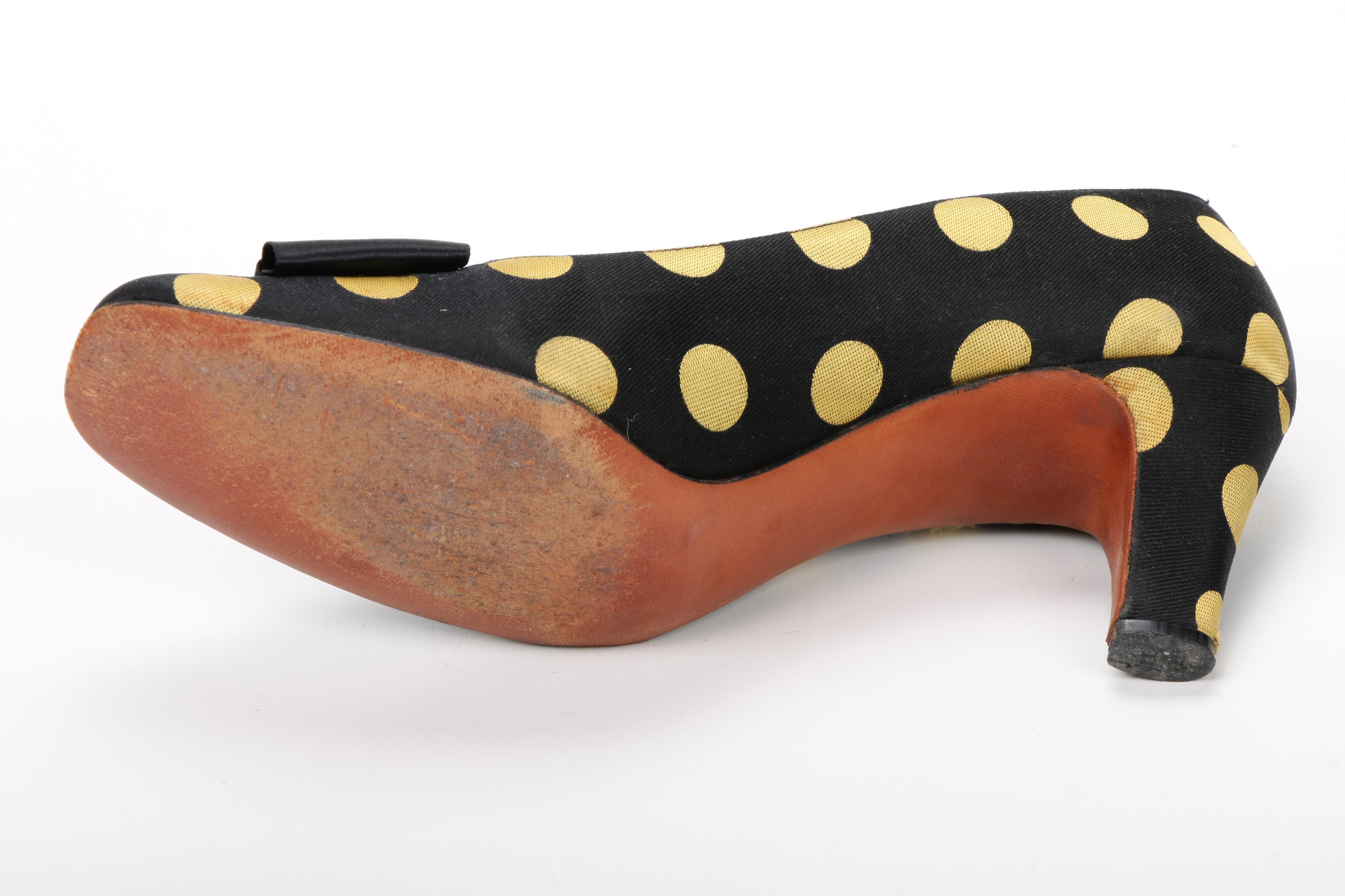 Saks Fifth Avenue Turban Hat with Palizzio and More Pumps, Mid-20th Century