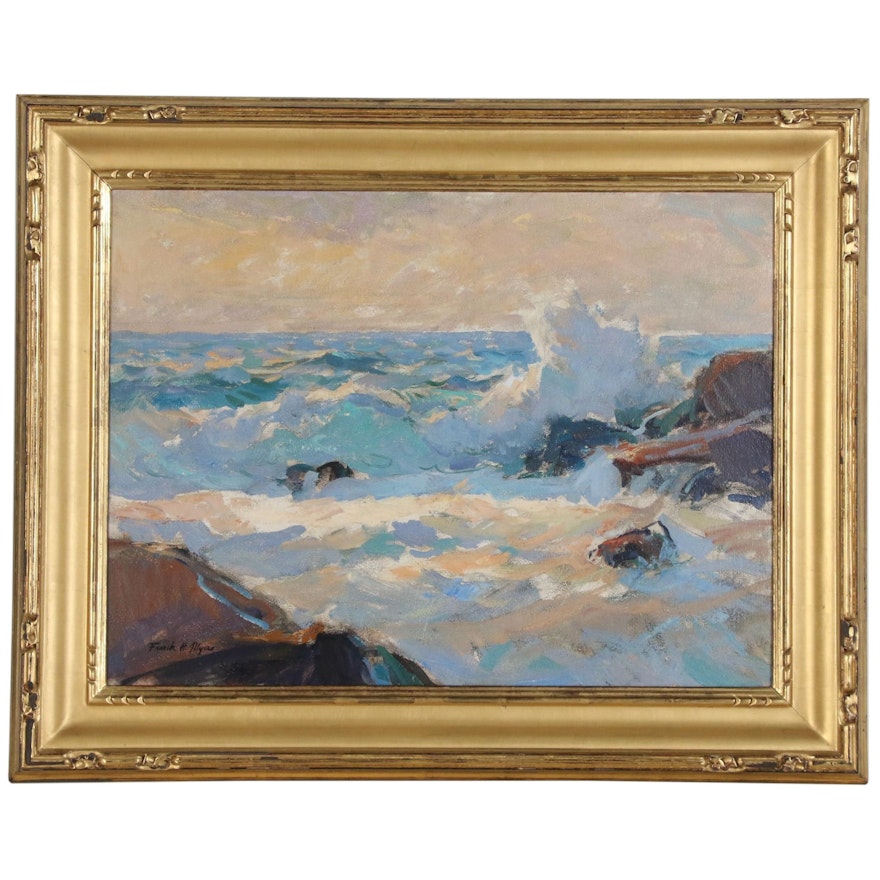 Frank Harmon Myers Oil Painting "Light from the West", Early-Mid 20th Century