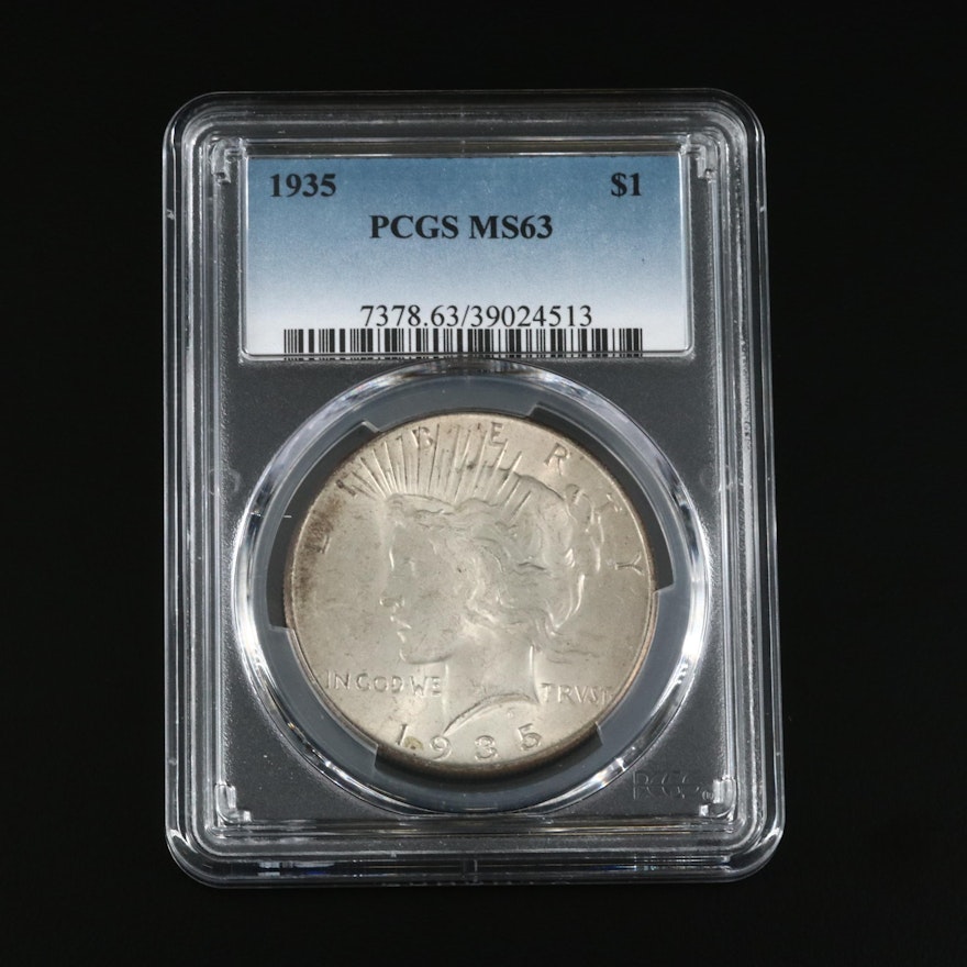 PCGS Graded MS63 1935 Silver Peace Dollar
