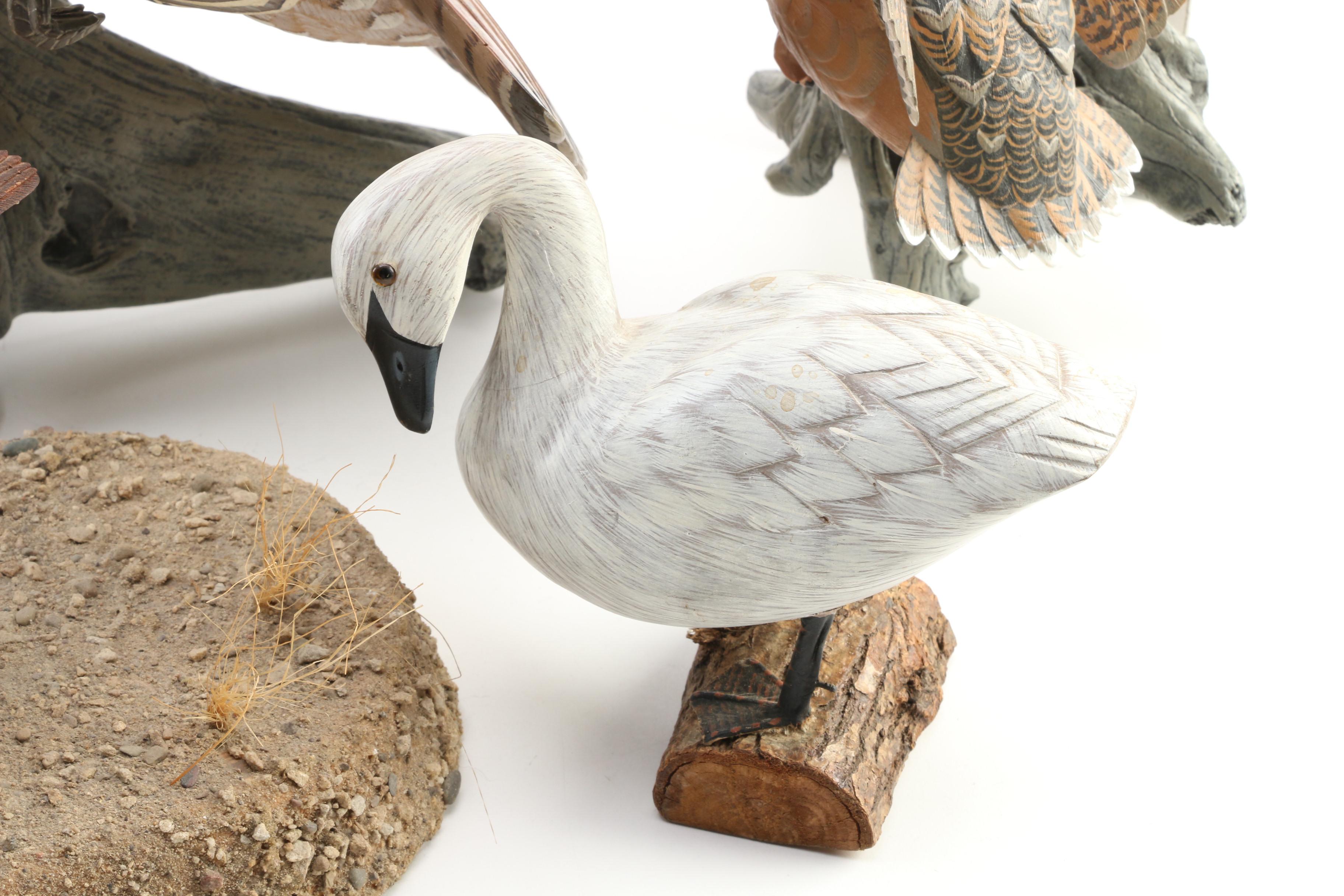 Loon Lake Decoy Co. Wooden Bird Sculptures with Bird Sculpture Collection