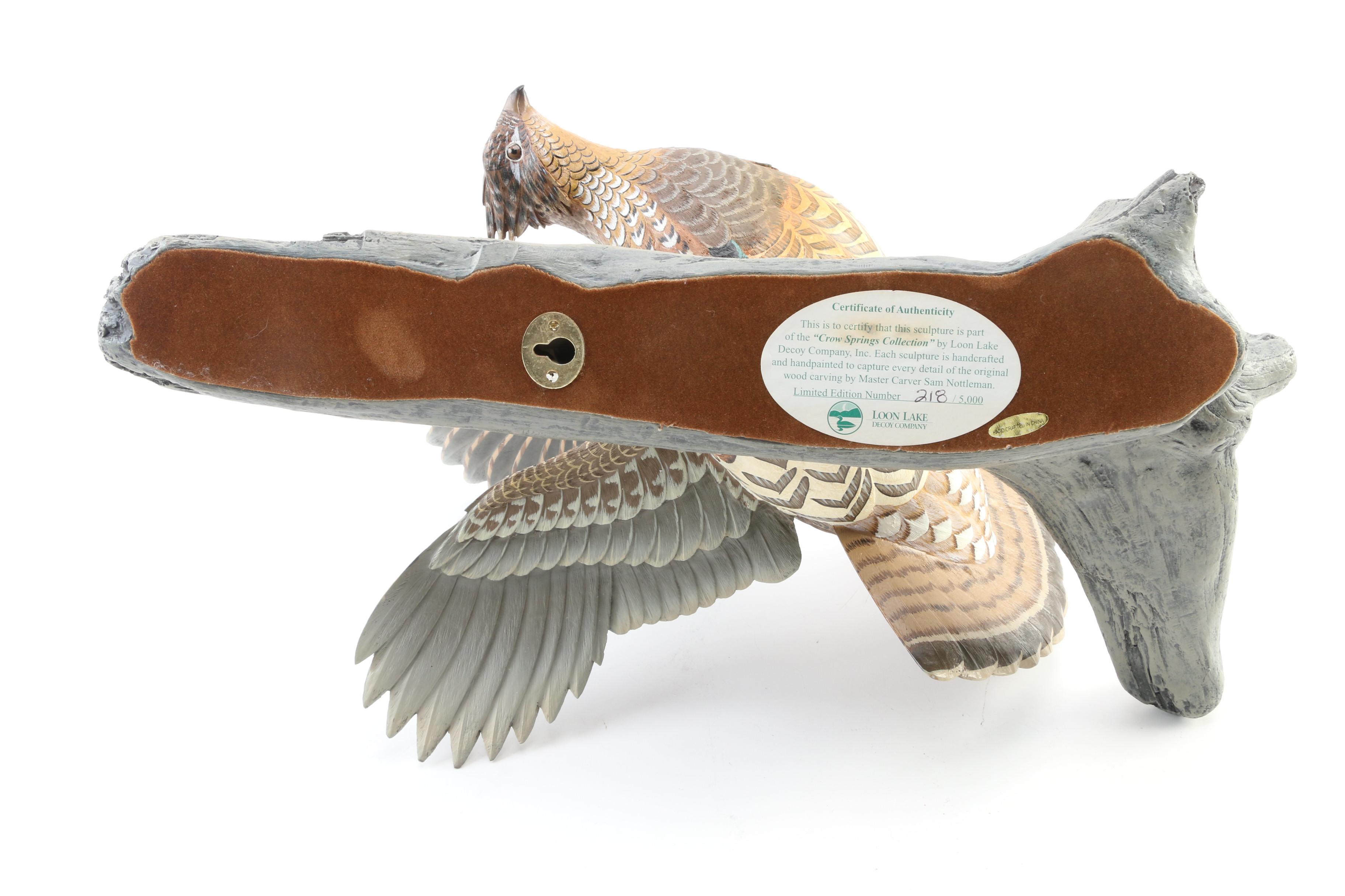 Loon Lake Decoy Co. Wooden Bird Sculptures with Bird Sculpture Collection