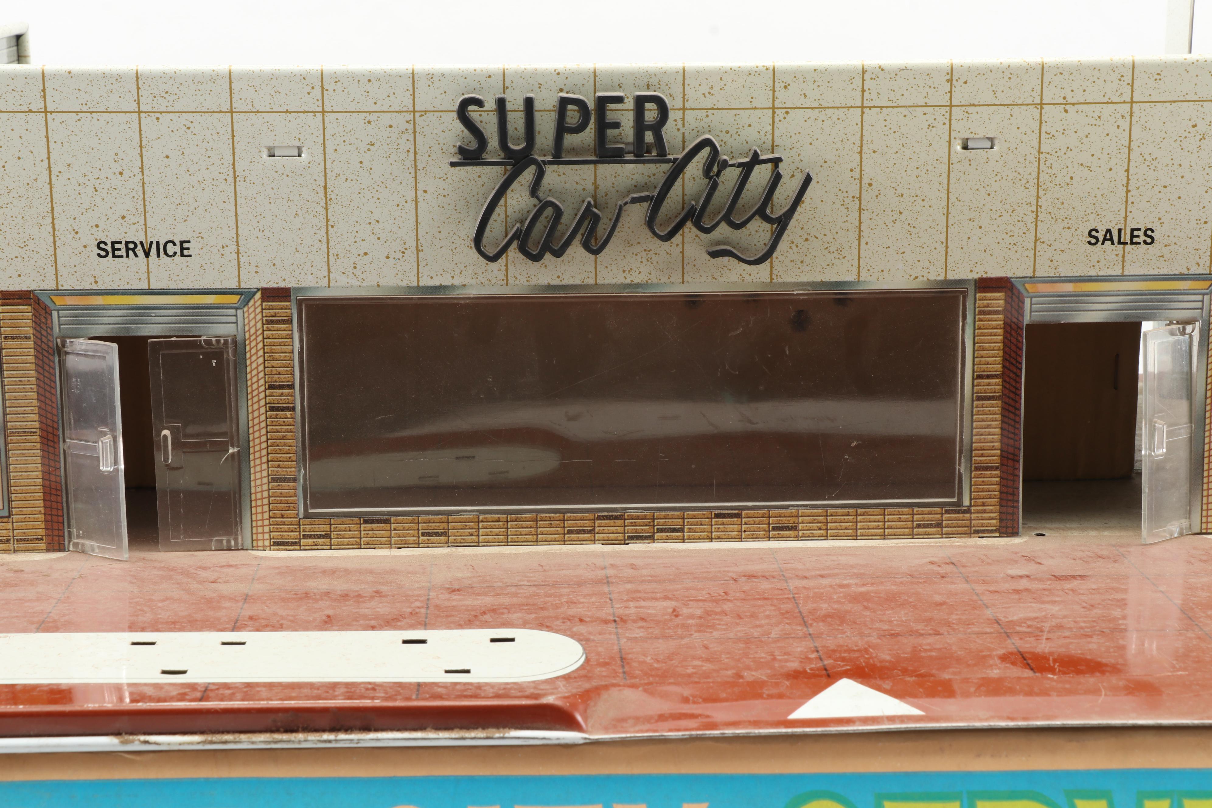 Louis Marx Co. "Super Car City Service Station" Play Set in Original Packaging