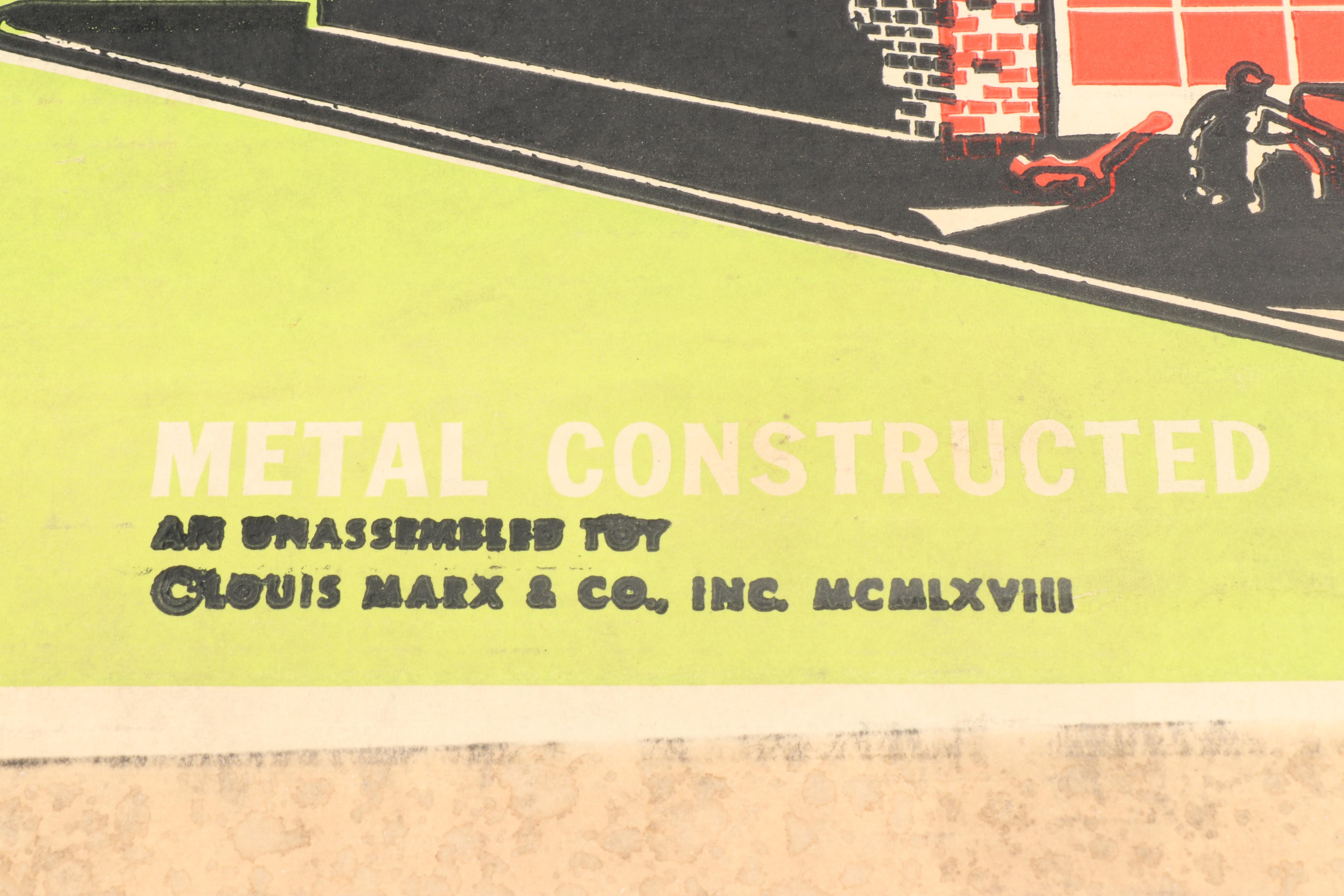 Louis Marx Co. "Super Car City Service Station" Play Set in Original Packaging