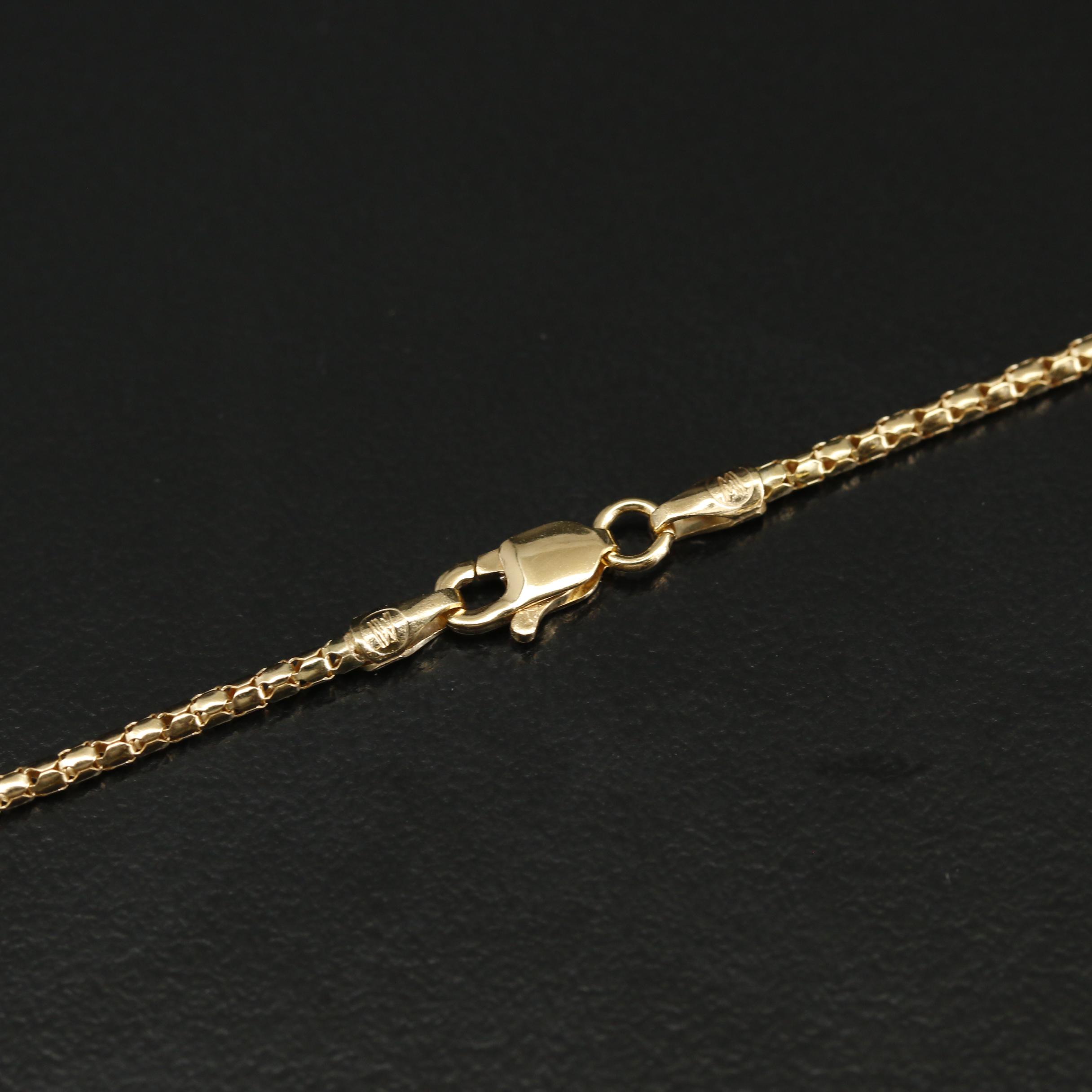 Egyptian 18K Gold Scarab Pendant Necklace