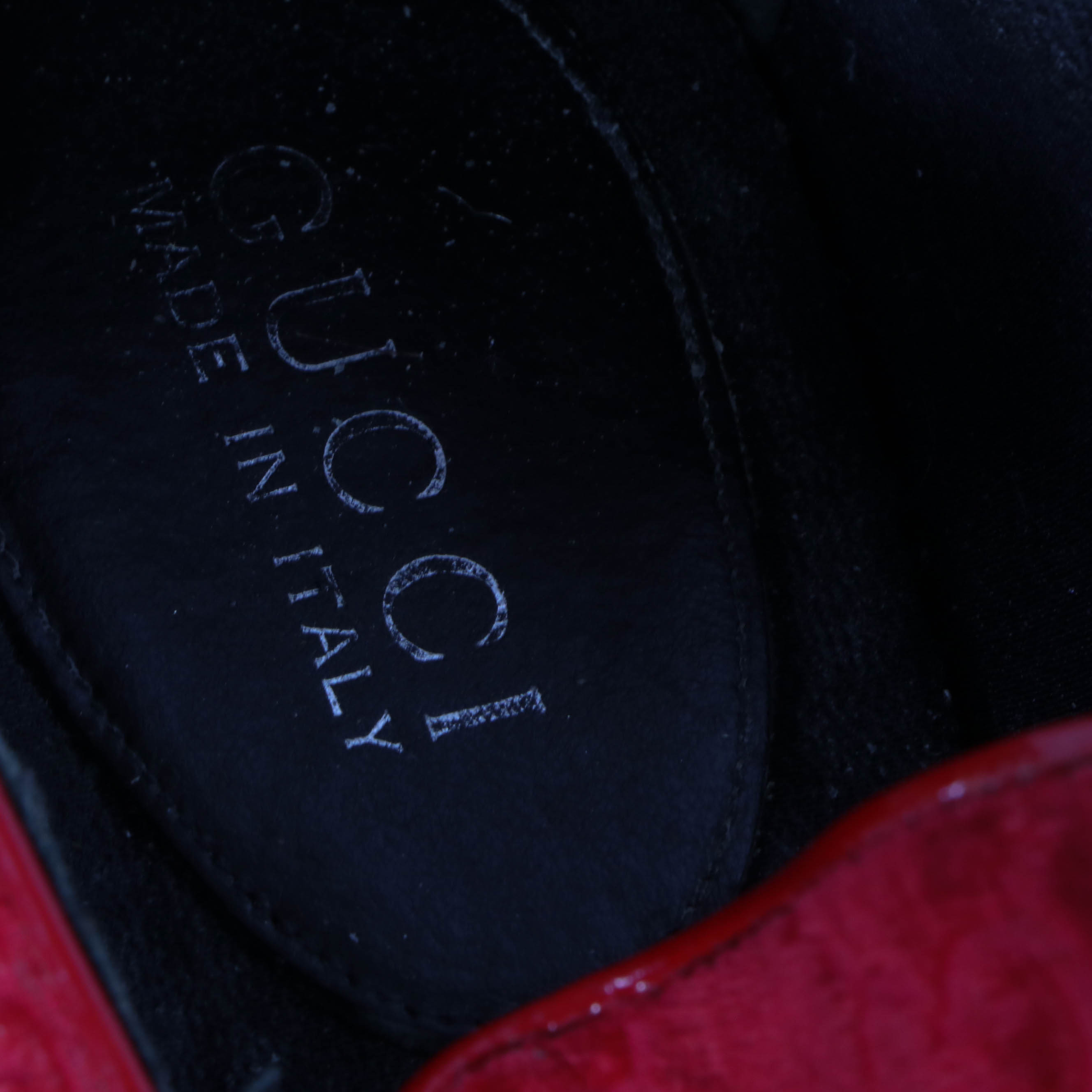 Gucci Red Guccissima Velvet Loafers