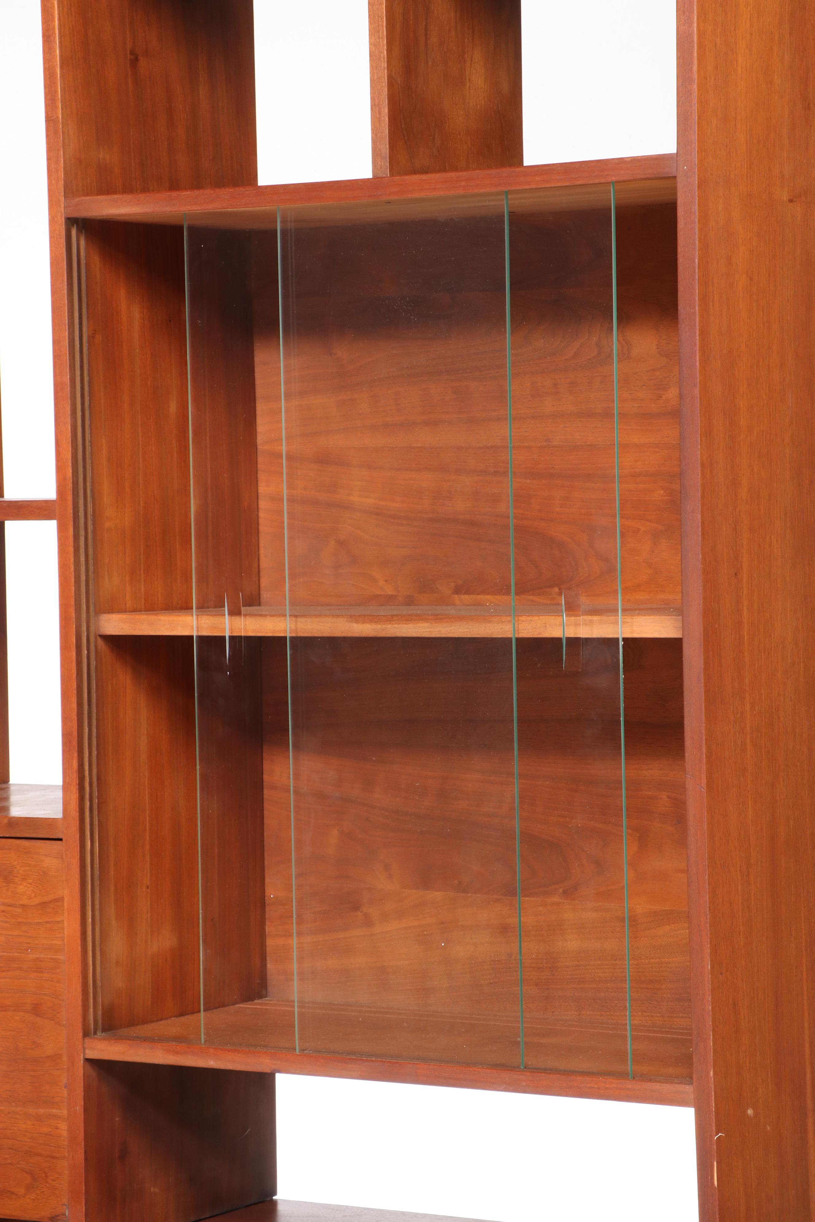 Mid Century Modern Walnut Two-Piece Sideboard