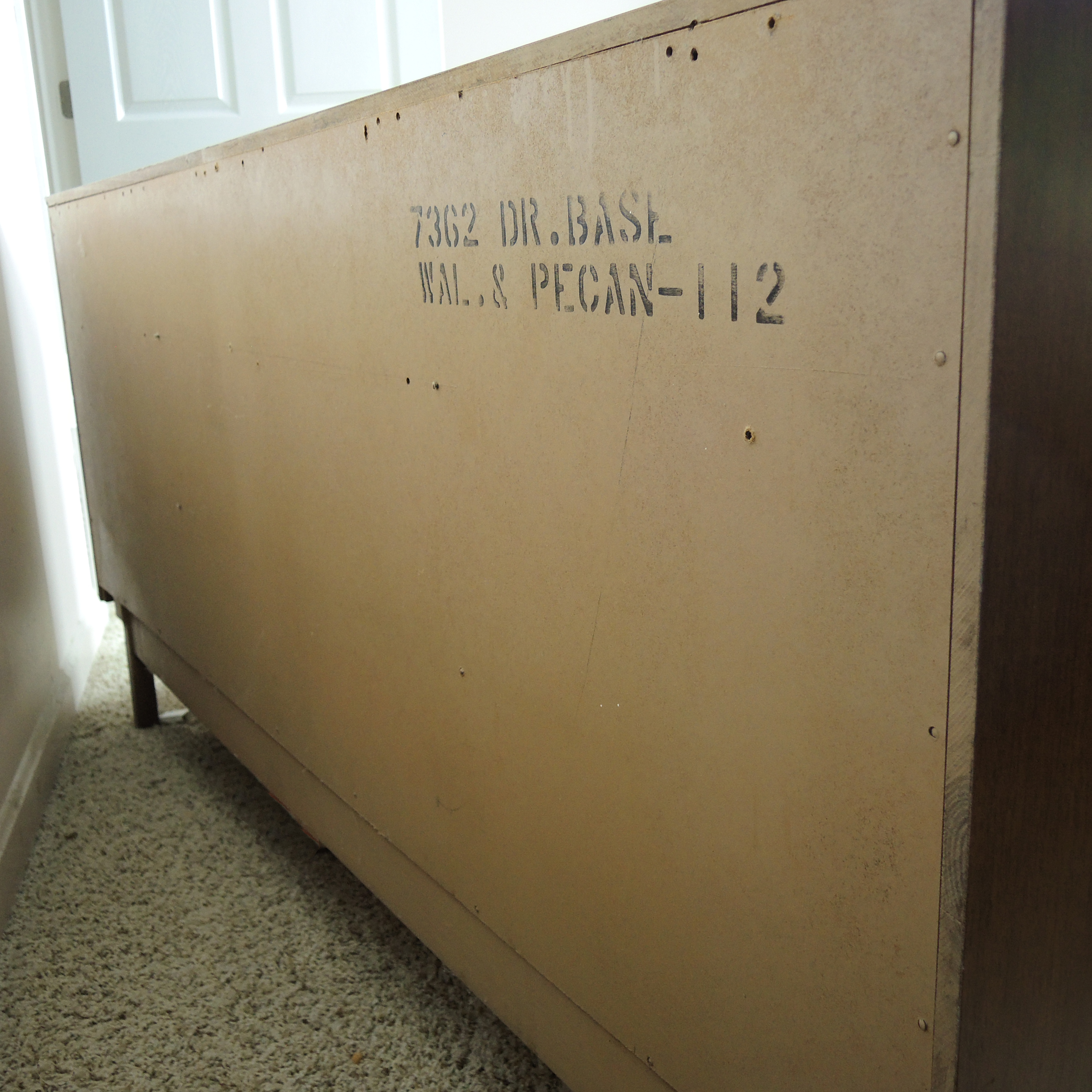 Henry M. Goodman Mid Century Modern Walnut Chest of Drawers with Mirror