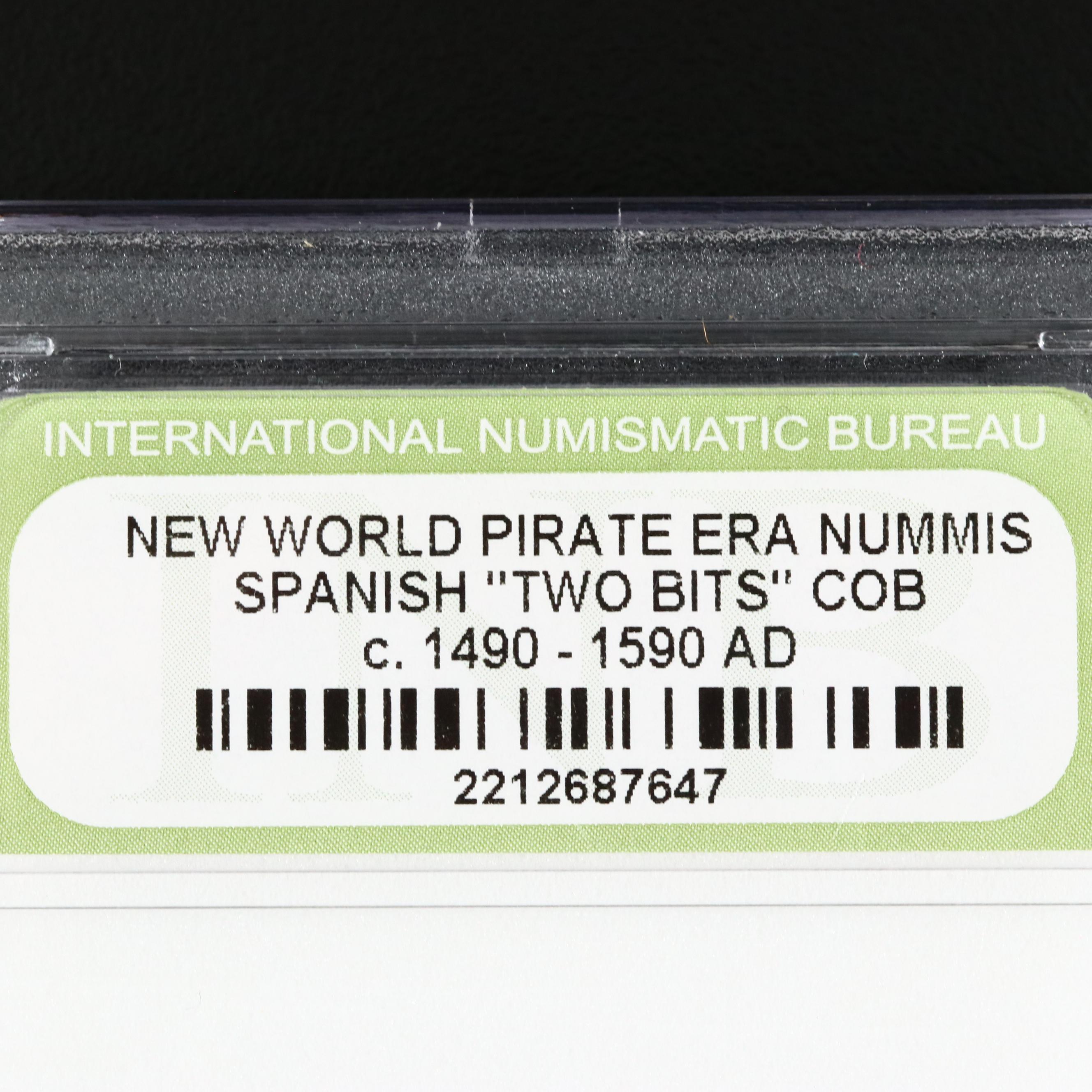 New World Pirate Era Spanish Bronze "Two Bits" Cob Nummis Coin
